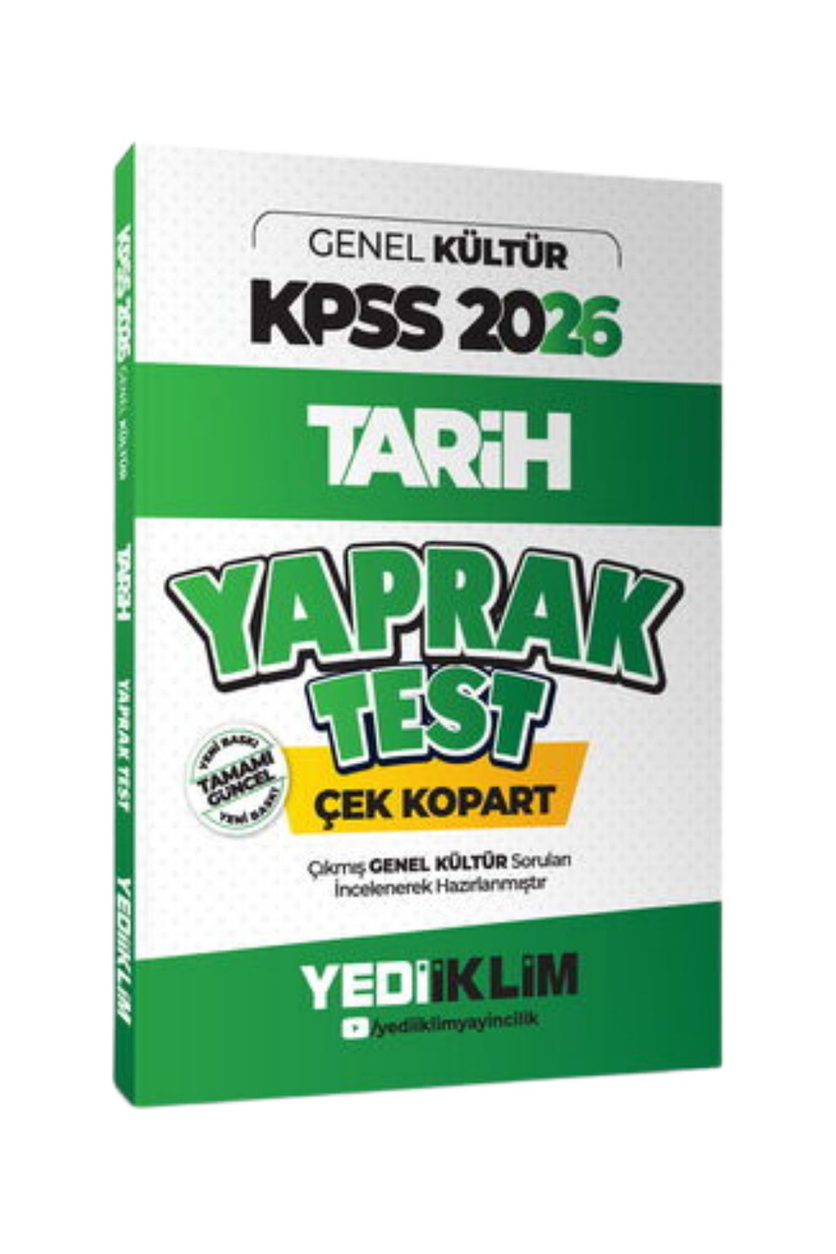 Yediiklim Yayınları 2026 KPSS-AGS Genel Kültür Tarih Çek Kopart Yaprak Test-Tamamı Güncel-YEP YENİ