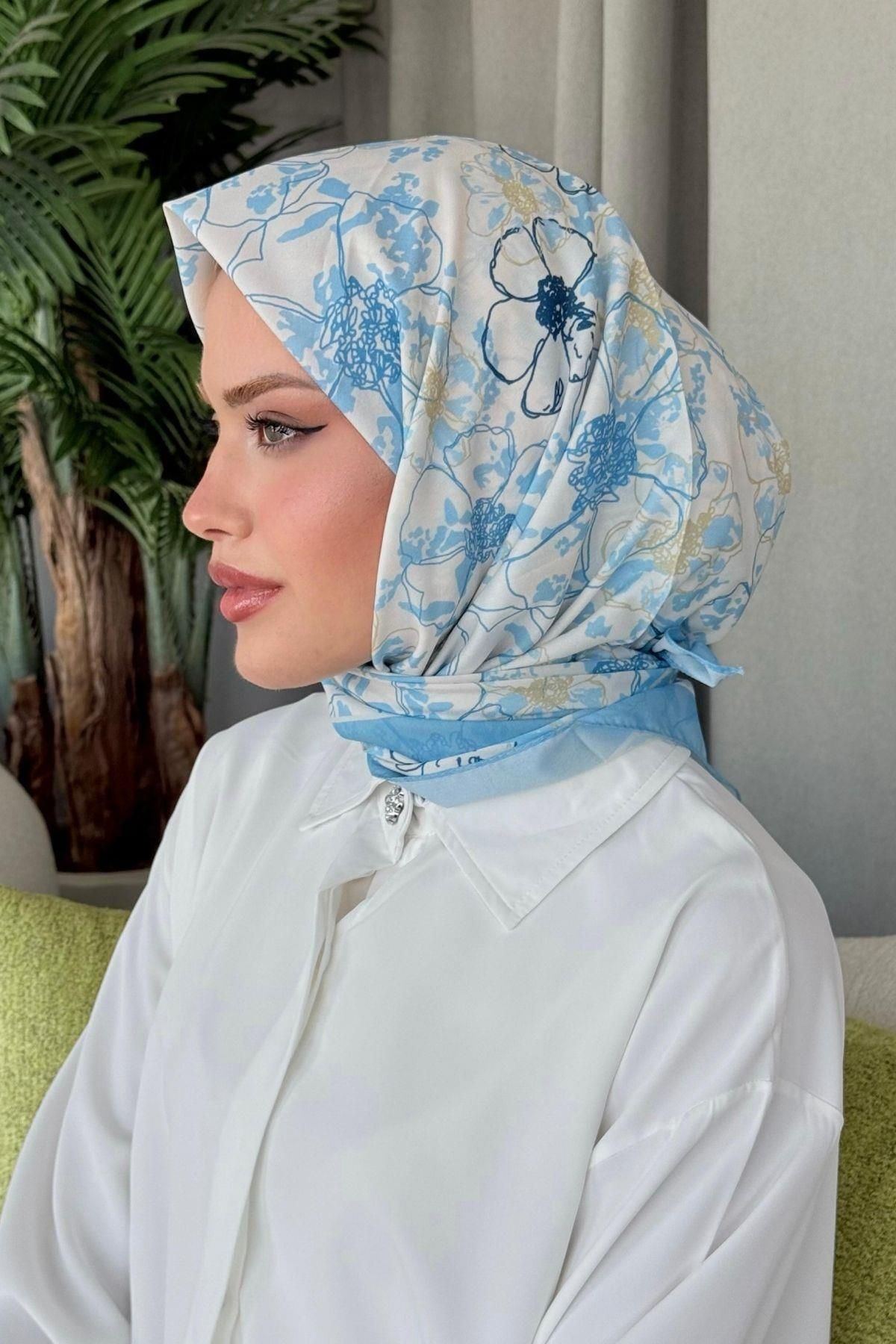 HAZA MODA Lily Dijital Desenli Eşarp Bebemavi