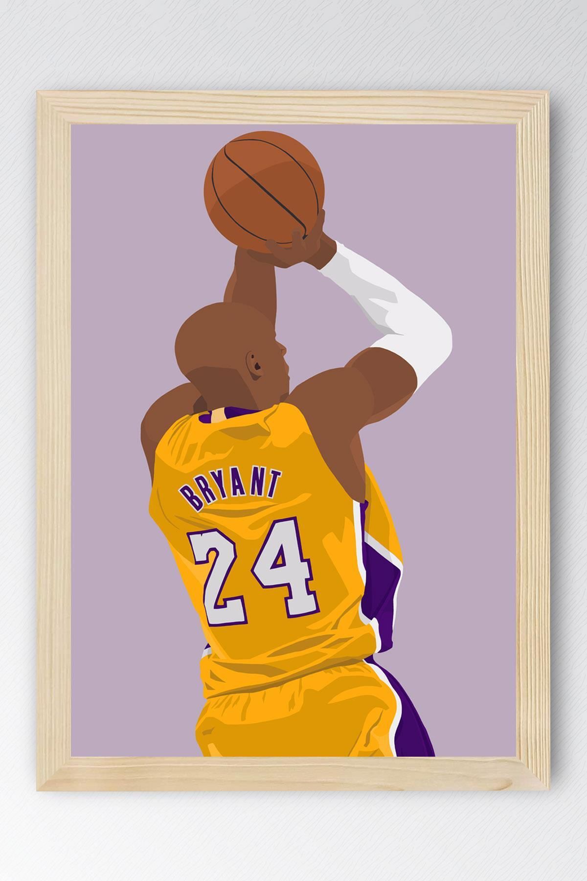 Saturn Kobe Bryant Çerçeveli Tablo - Basketbol NBA Posteri Tablo