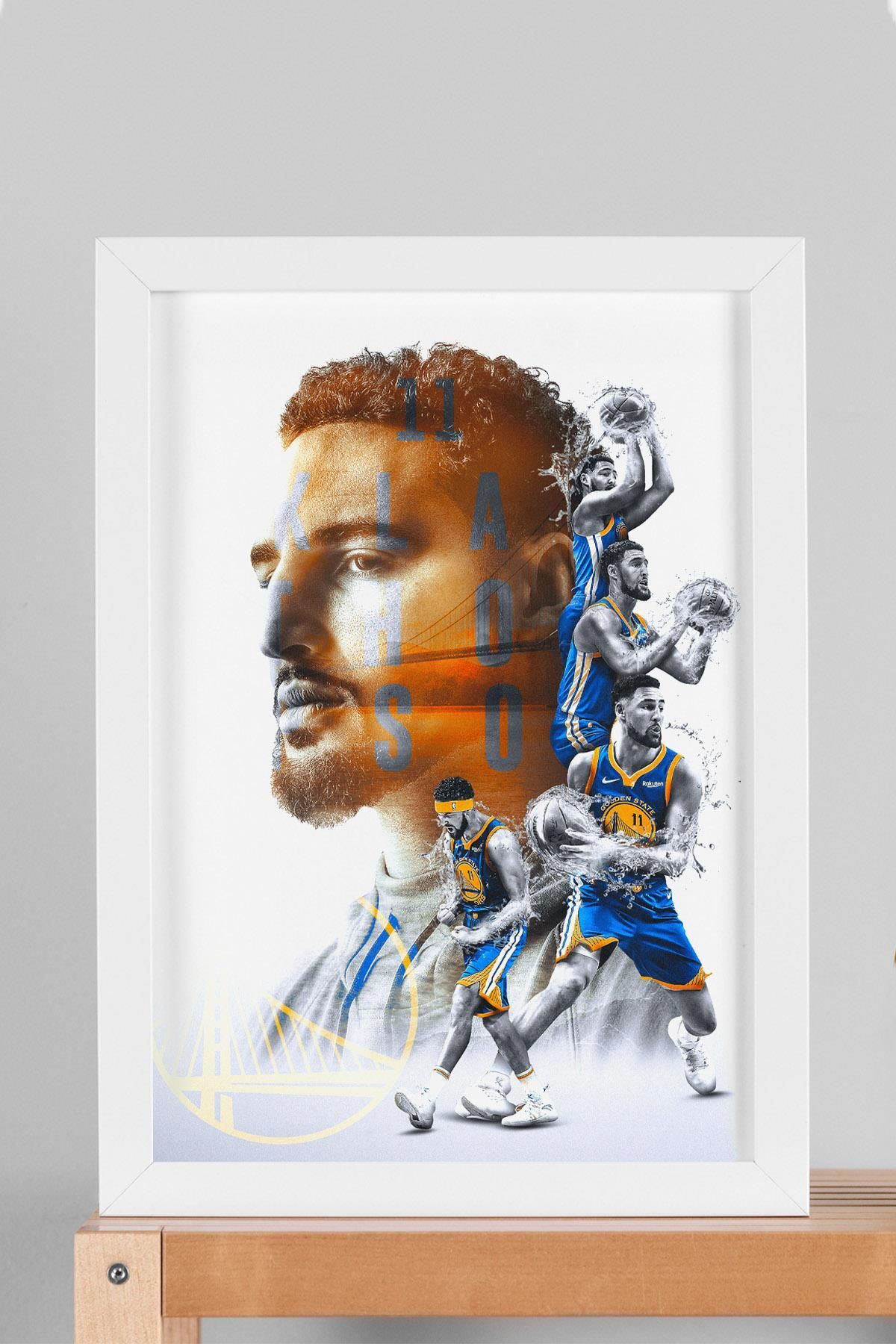 Saturn Klay Thompson Çerçeveli Tablo - Basketbol NBA Posteri Tablo