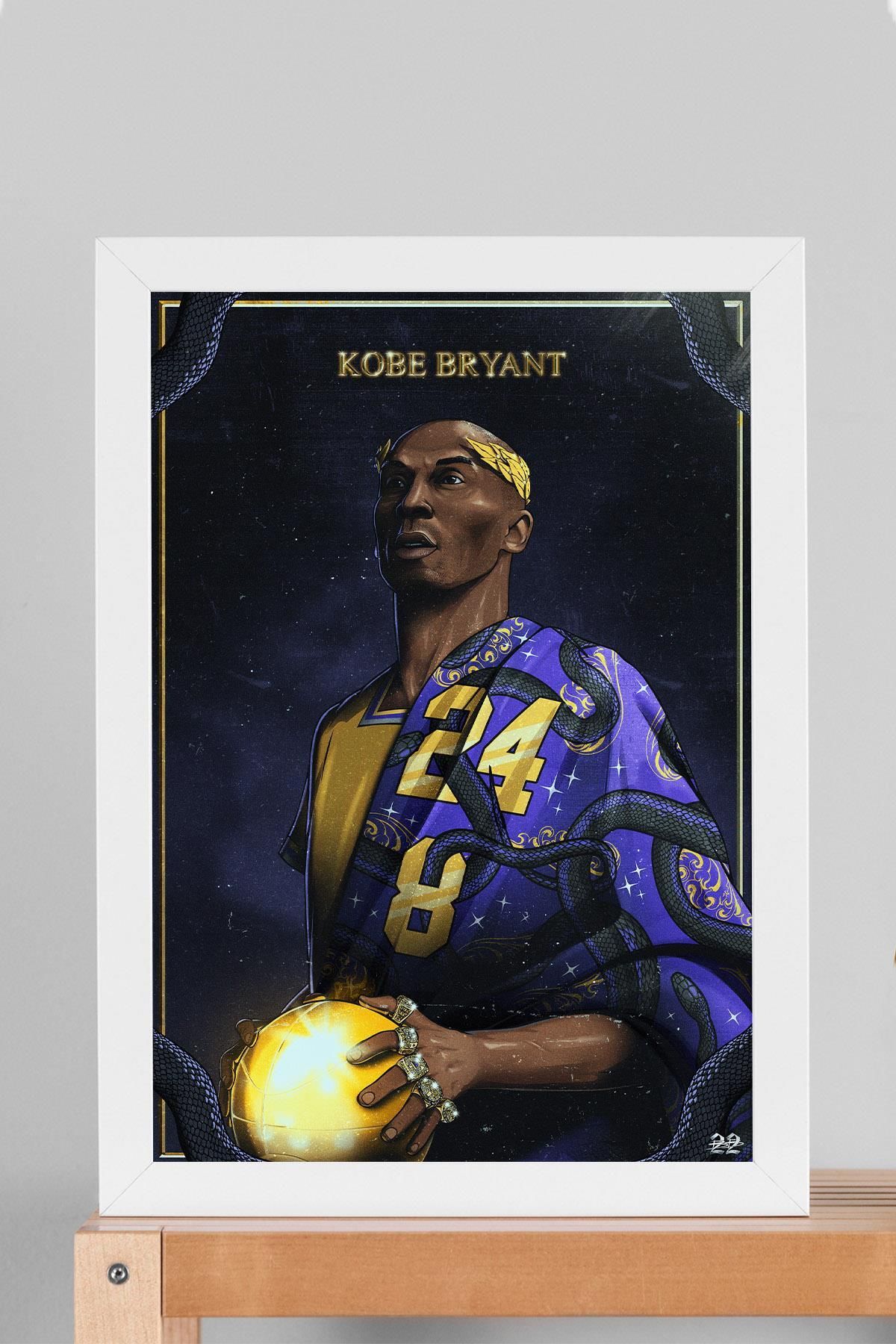 Saturn Kobe Bryant Roma İmparatoru Çerçeveli Tablo - Basketbol NBA Posteri Tablo