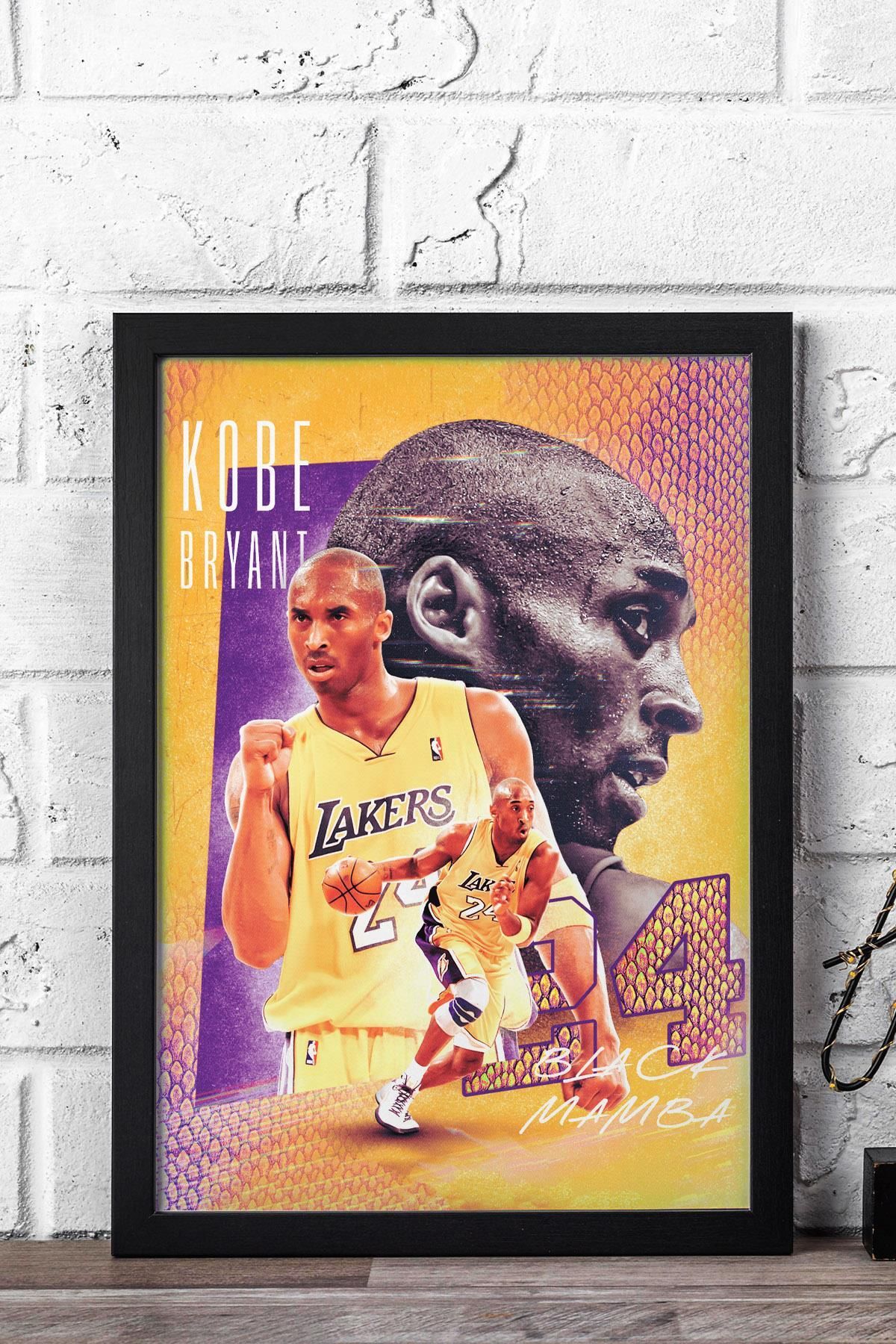 Saturn Kobe Bryant Çerçeveli Tablo - Basketbol NBA Posteri Tablo