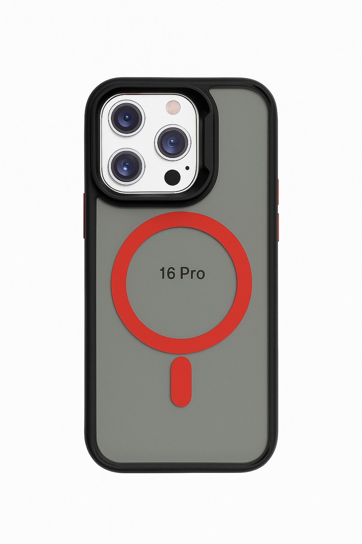 ADR Apple Iphone 16 Pro Kılıf Mat Magsafe Şarj Özellikli Darbe Önleyici Hassas Buton Yumuşak Kenar
