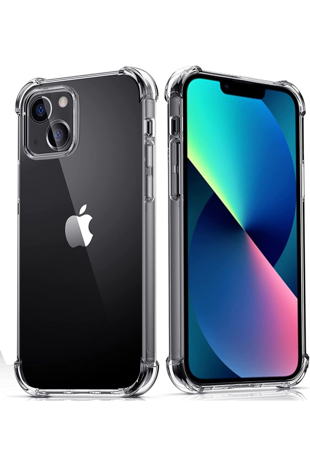 Ehr. iPhone 13 Mini Uyumlu Darbe Önleyici Sararmaya Dayanıklı Airbag Korumalı Ultra Slim TPU Şeffaf Silik