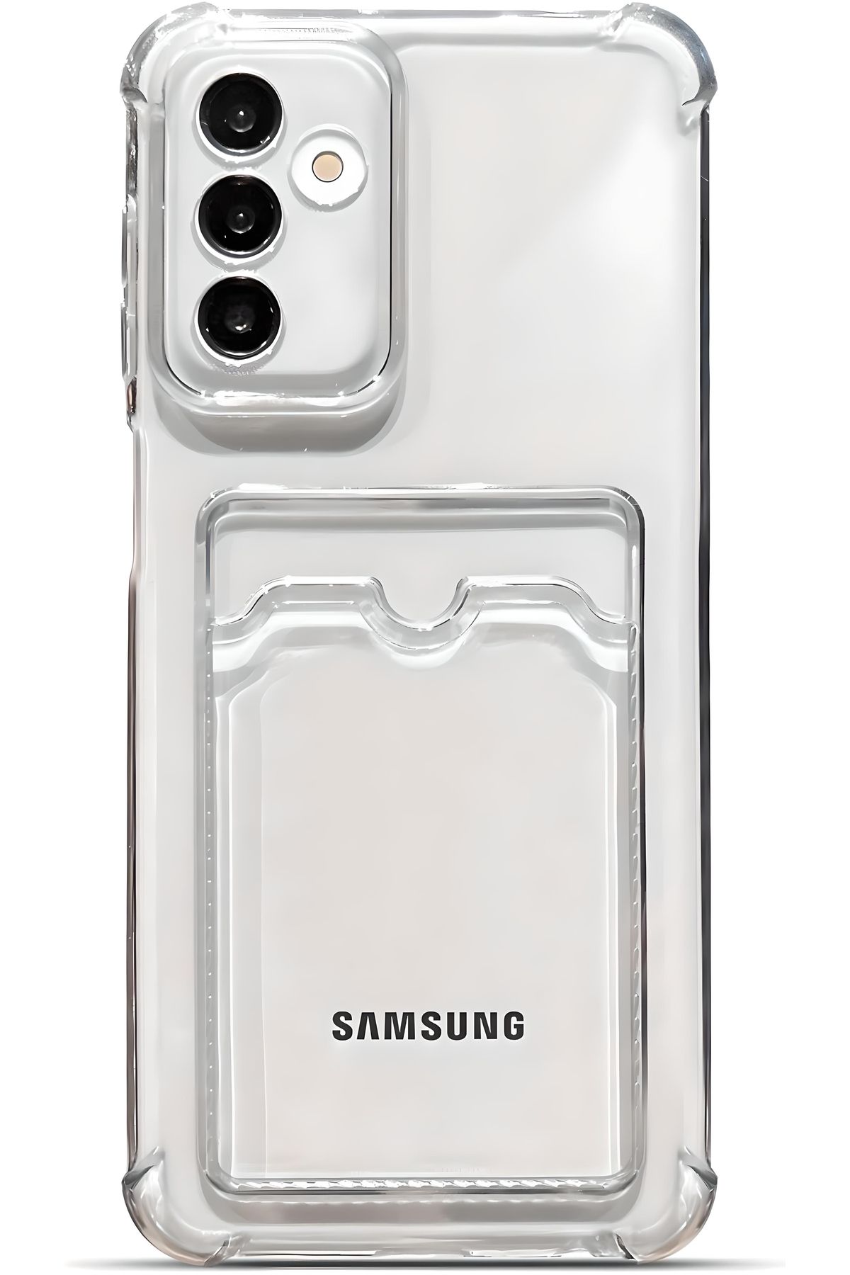 Ehr. Samsung Galaxy S24 Uyumlu Kamera Korumalı Kartlıklı Köşeleri Airbag Tasarımlı Darbe Önleyici Şeffaf