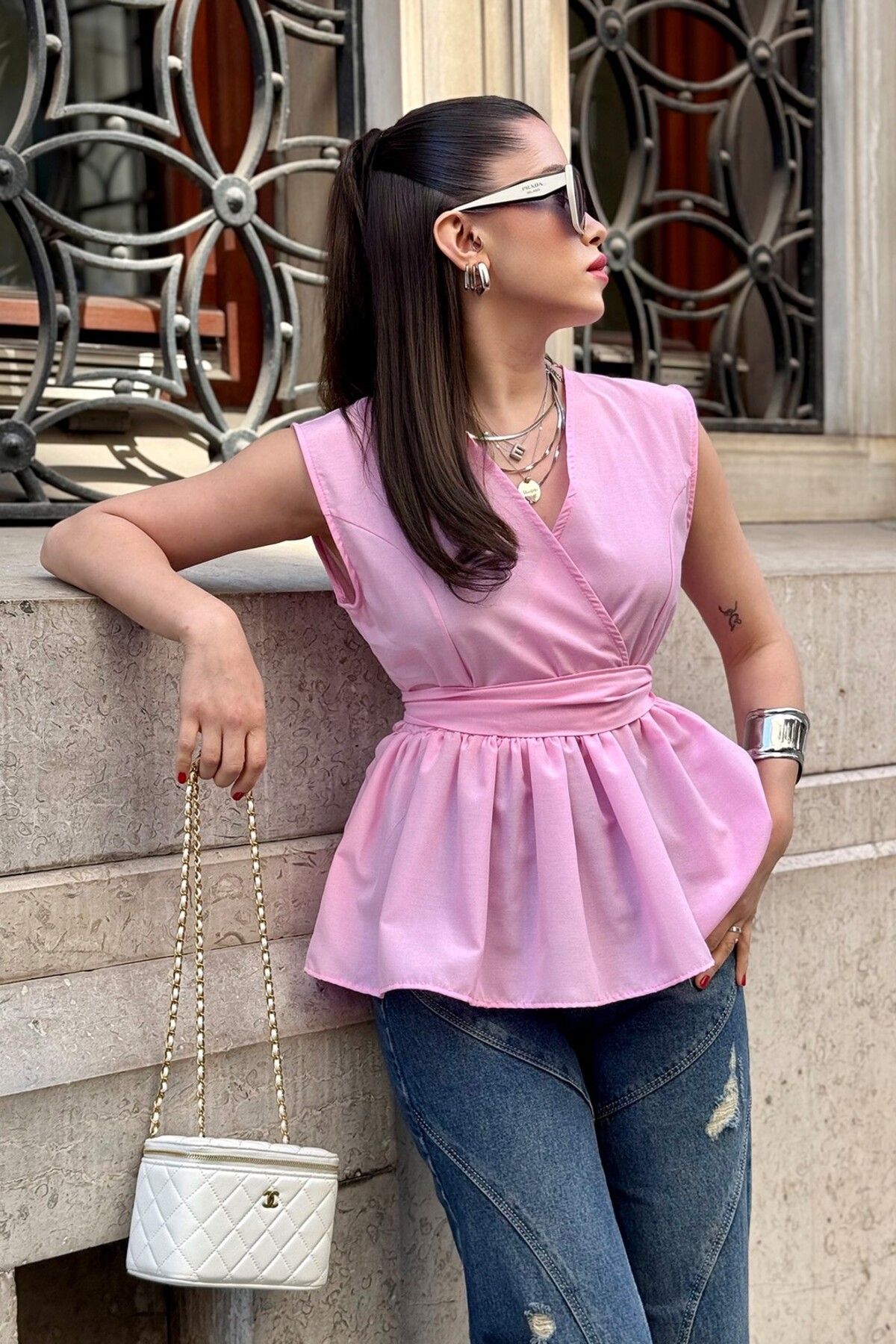 ROUPAS Kuşaklı Gömlek