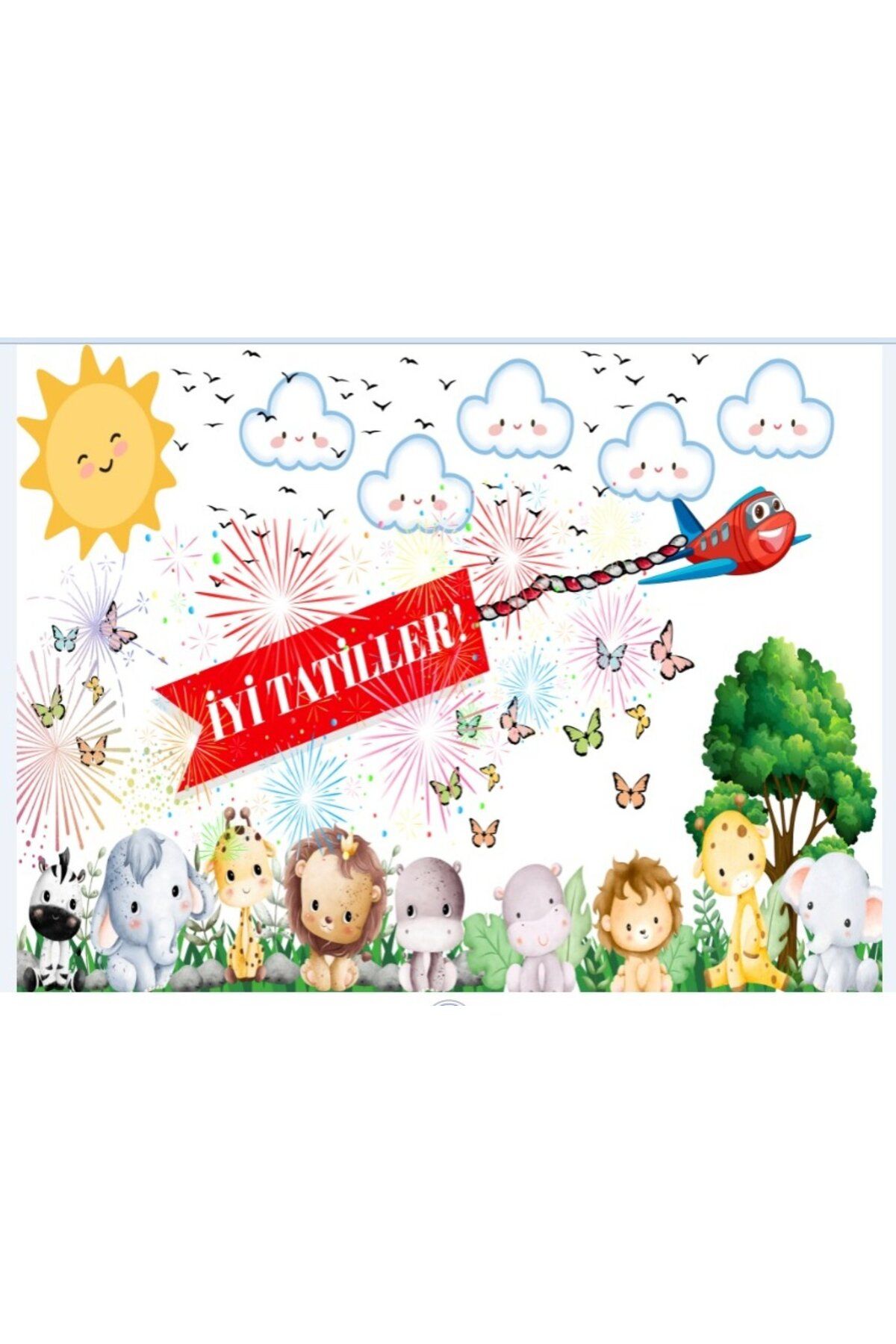PROMISEBACKDROP2 İYİ TATİLLER 150x200 KUMAŞ PANO OKUL ETKİNLİK