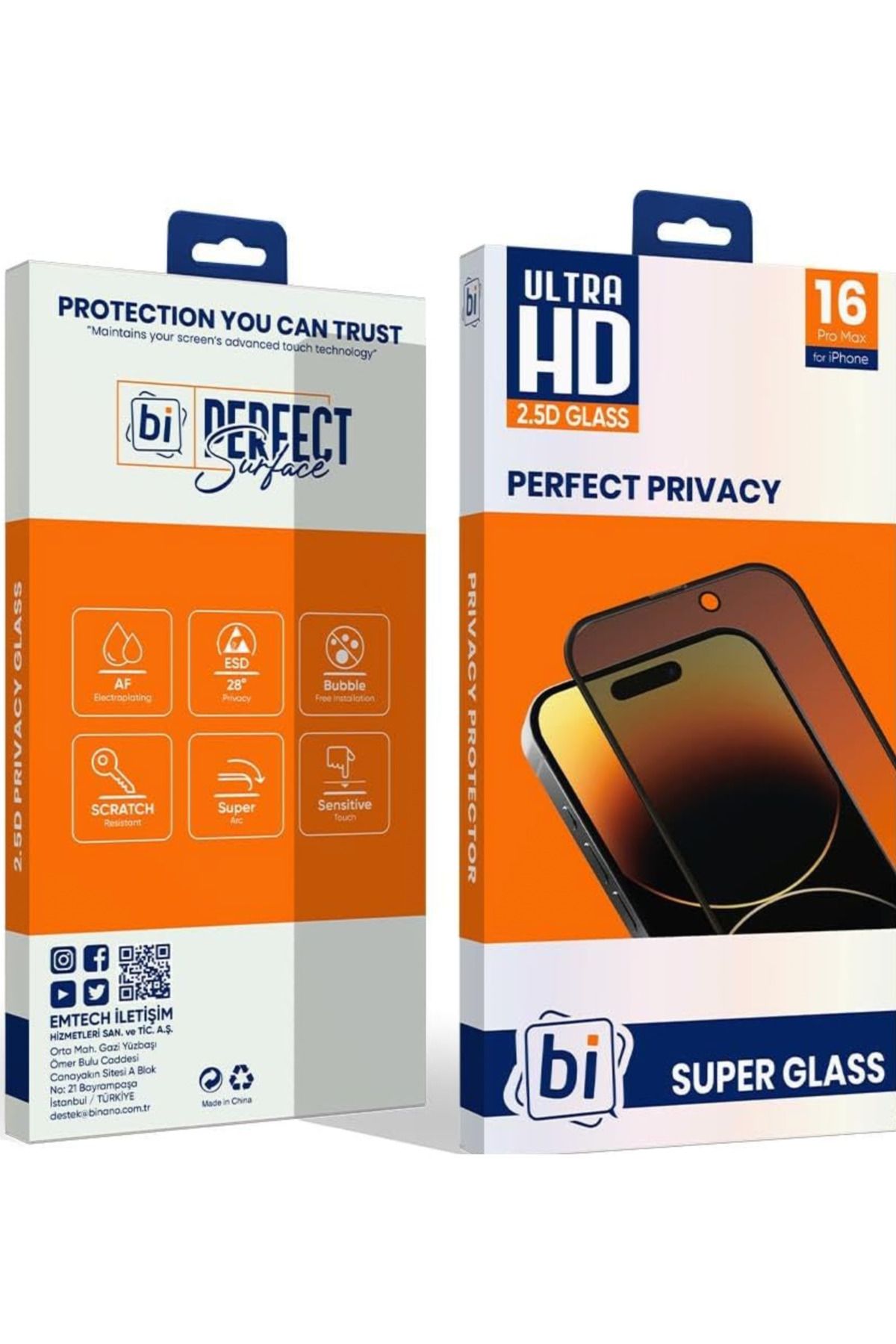 BİNANO Binano 2.5D Super Glass iPhone 16 Pro Max Hayalet Cam Ekran Koruyucu