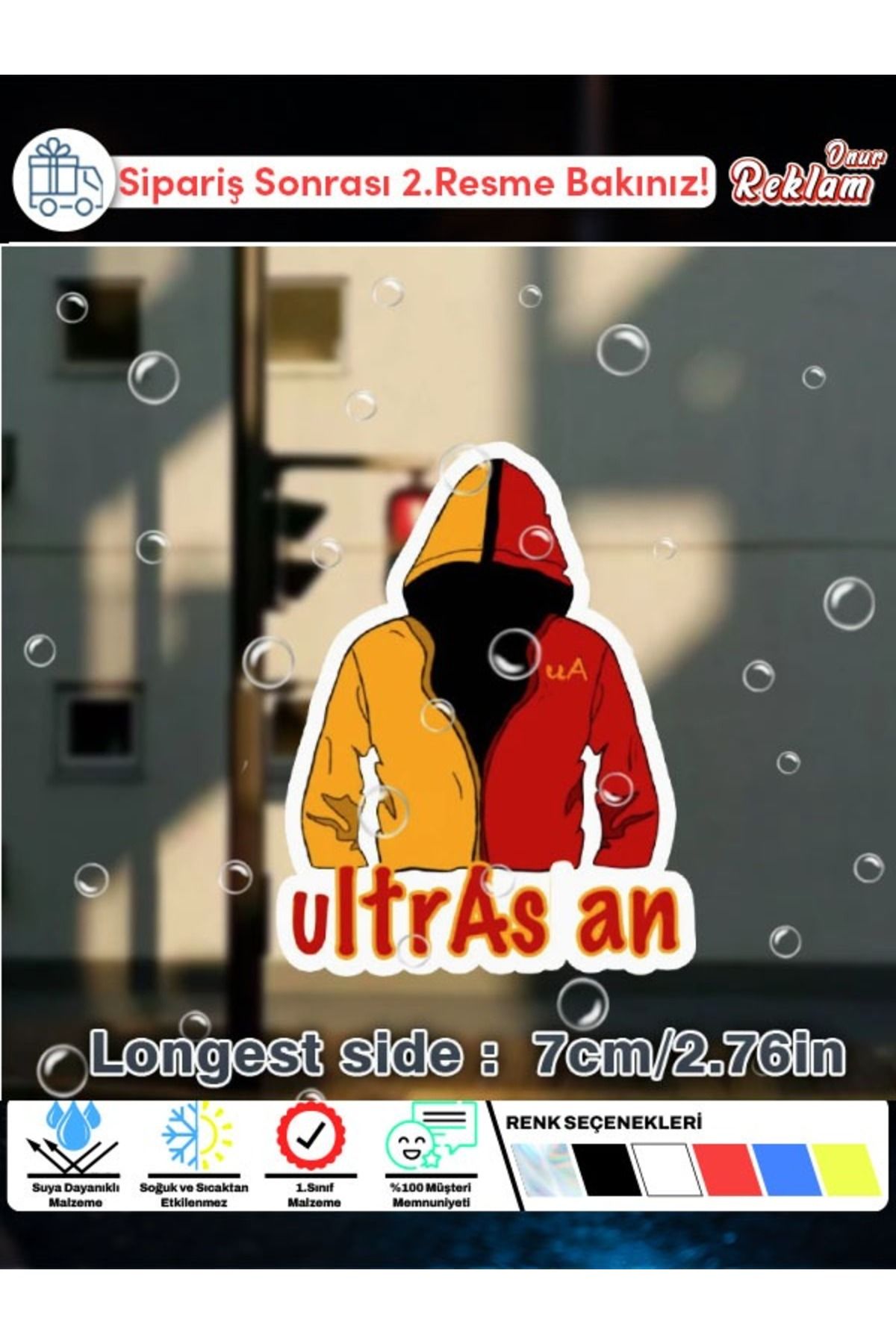 Onur Reklam UltrAslan Stickerı – Suya Dayanıklı Mini Boy 7 cm