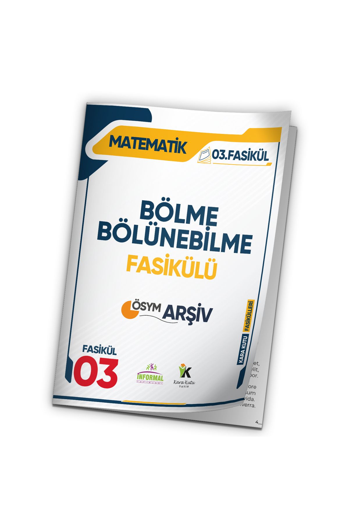 İnformal Yayınları 2025 DGS Matematik KaraKutu Bölme Bölünebilme 3.Fasikül ÖSYM Çıkmış Soru Bankası Modüler Set Çözümlü