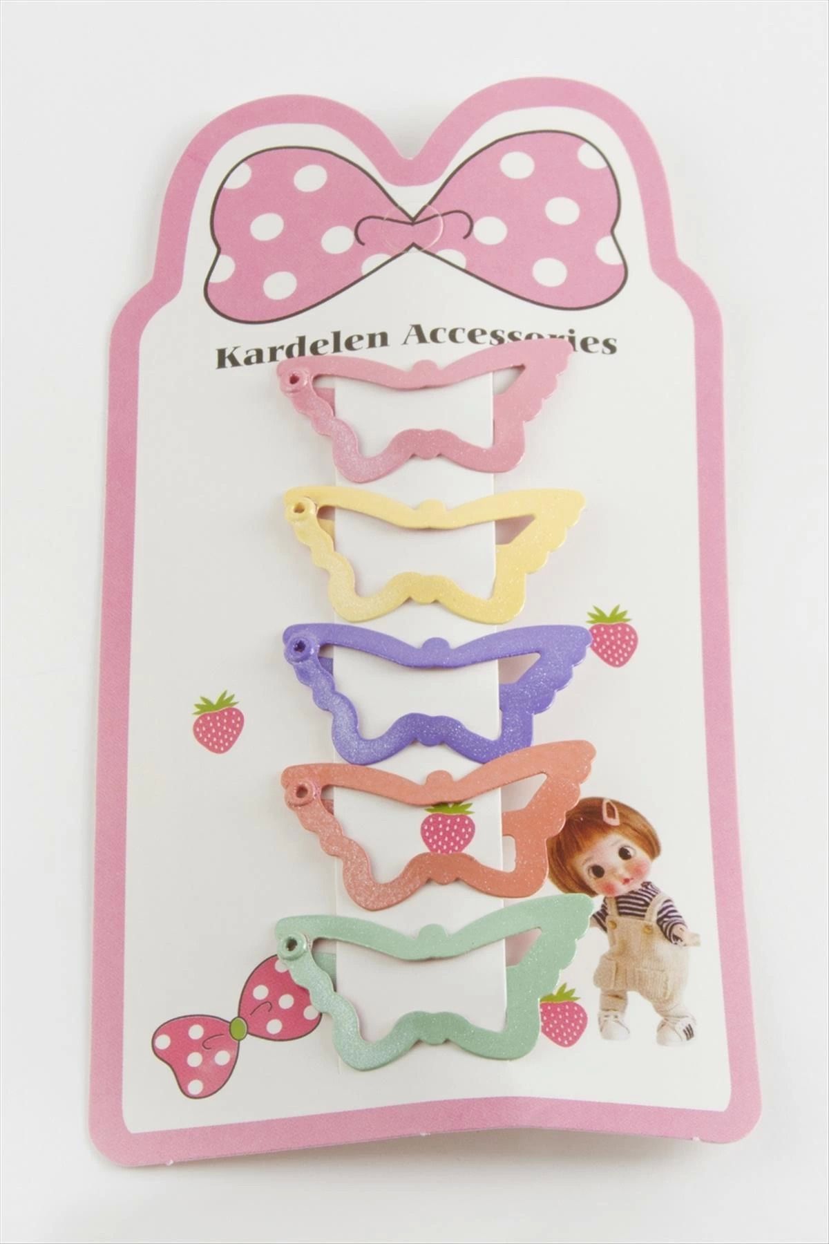 Modafiks 12 Adet Kelebek Çıtçıtlı Toka 3,5 cm