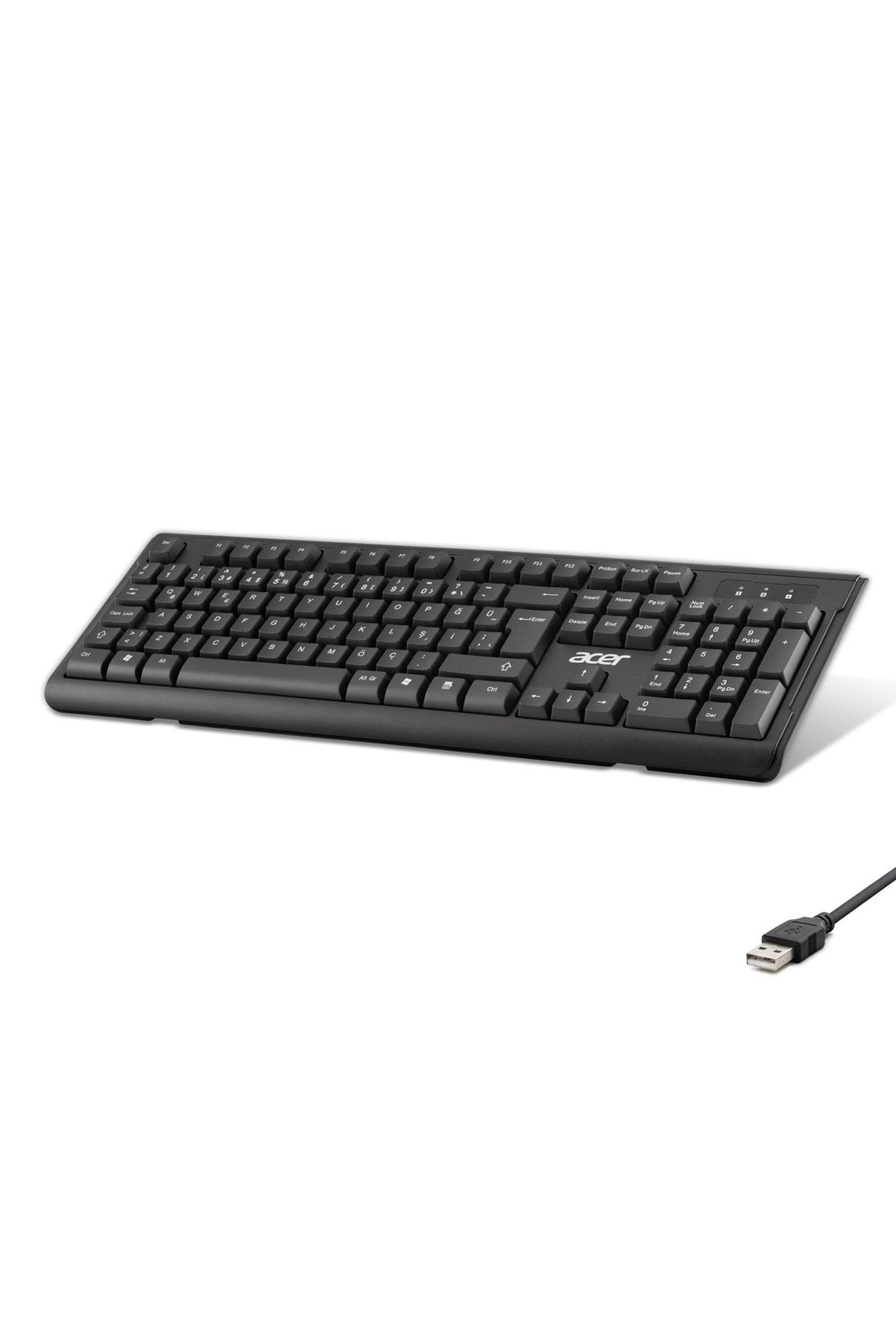 shopwave Kablolu Standart Klavye Q Sessiz Tuşlu Siyah OAK0A0