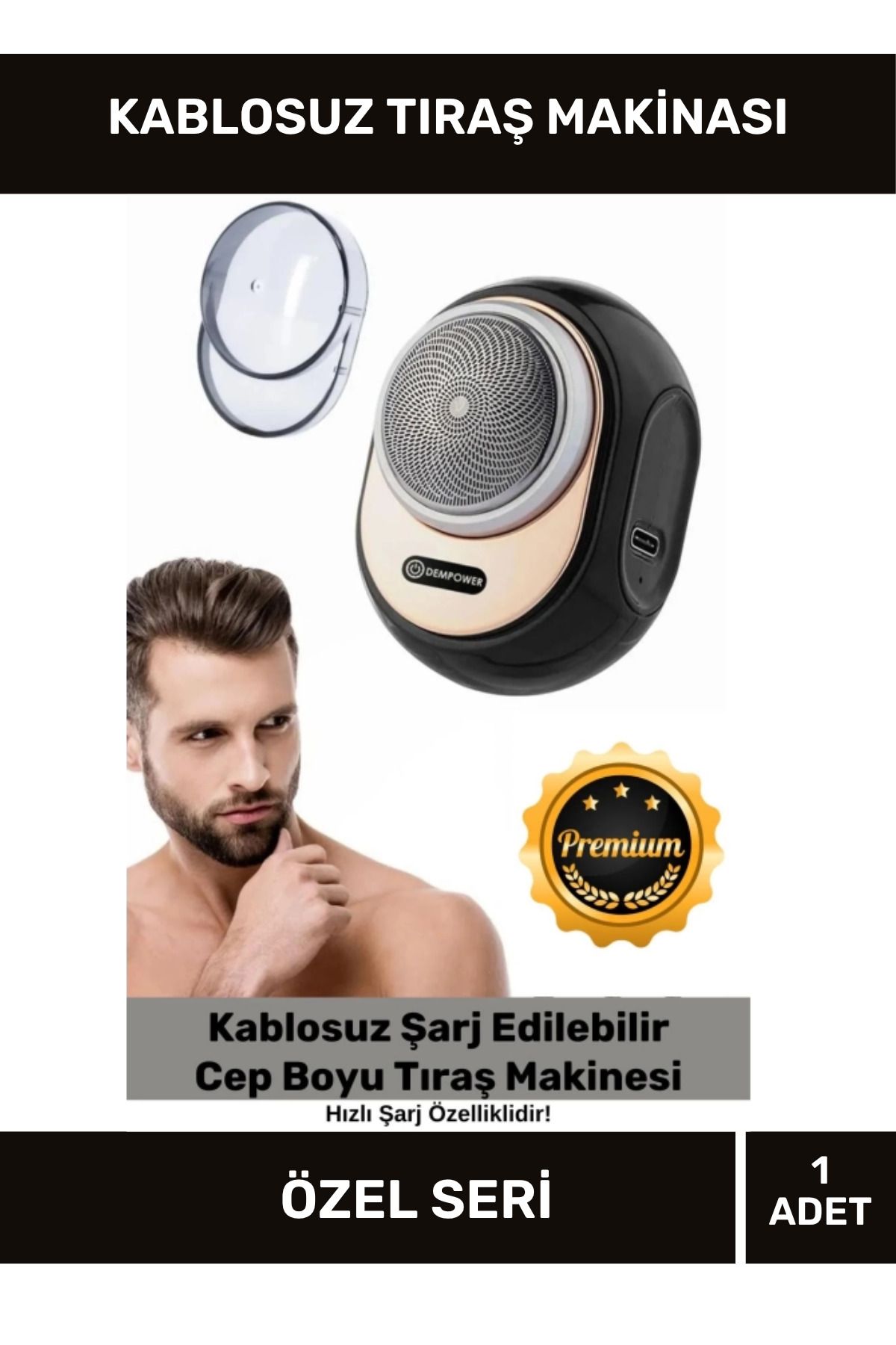 VARESSA Özel Seri Pratik Seyahat Hızlı Taşınabilir % 100 Etki Kablosuz Şarjlı Profesyonel Tıraş Makinesi