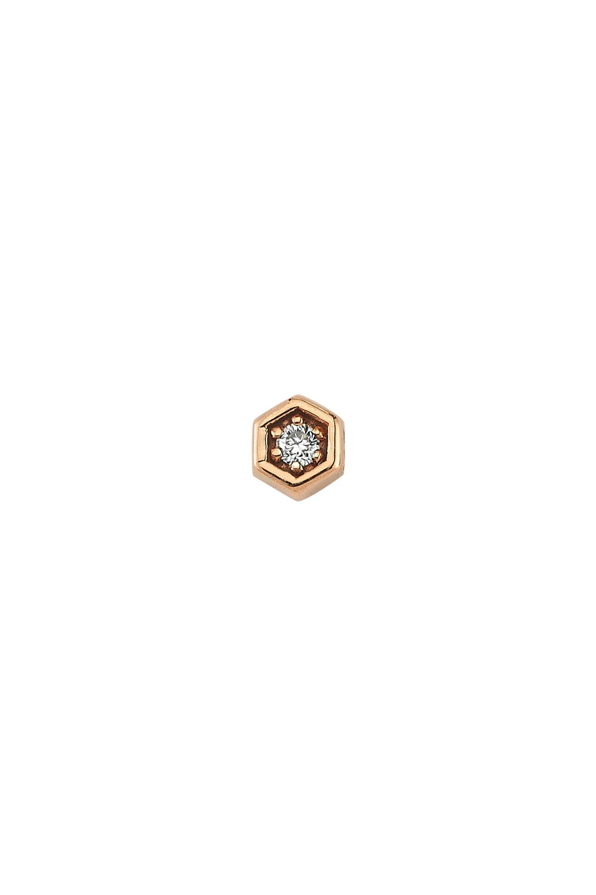 BEE GODDESS Petek XS Pırlanta Altın Piercing