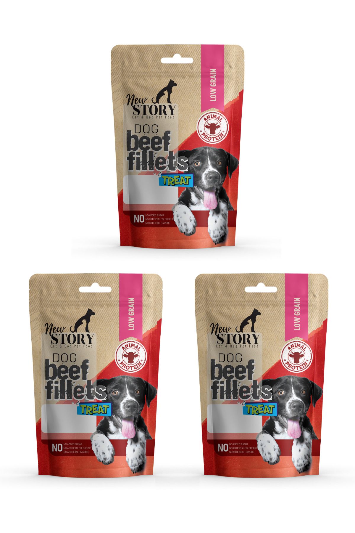 New Story Dog Beef Fillets 3x80Gr. Biftekli, Köpek Ödül Maması