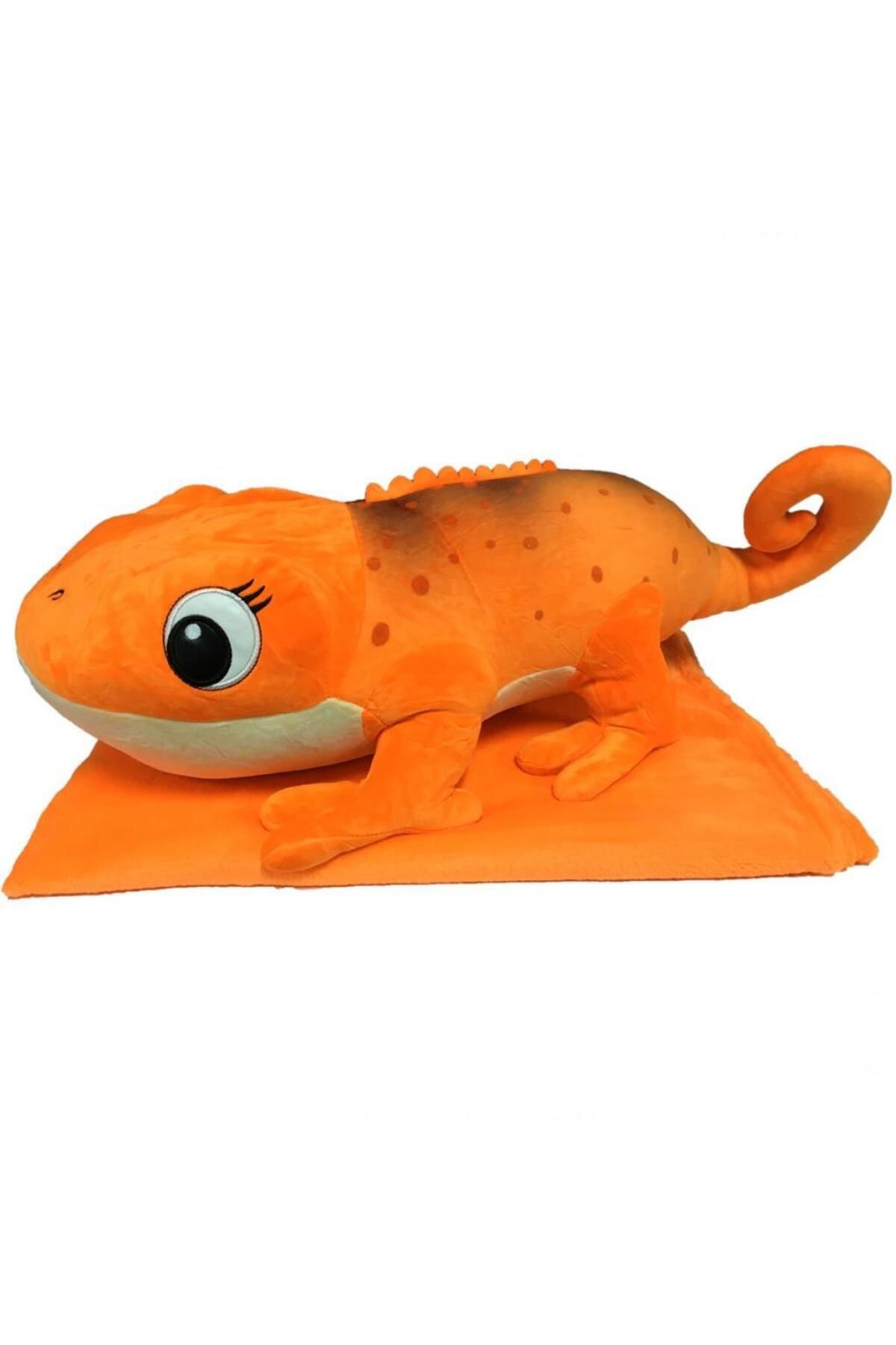 S PAZARIM Nessiworld Peluş Battaniyeli Yatan Bukalemun 55 cm.