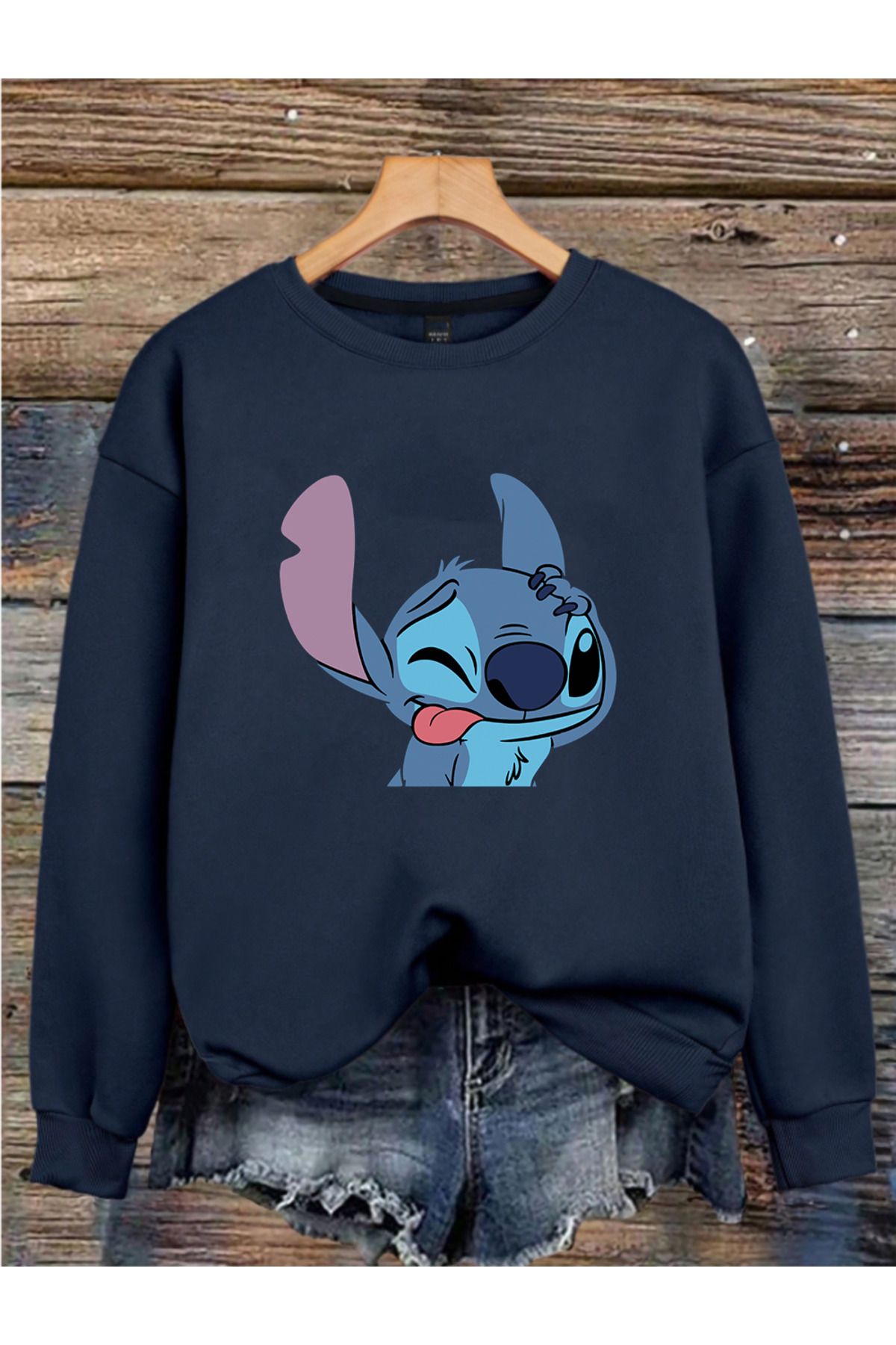 MAGORS SWEET KOALA BASKILI 3 İPLİK BİSİKLET YAKA UZUN KOLLU KADIN SWEATSHIRT