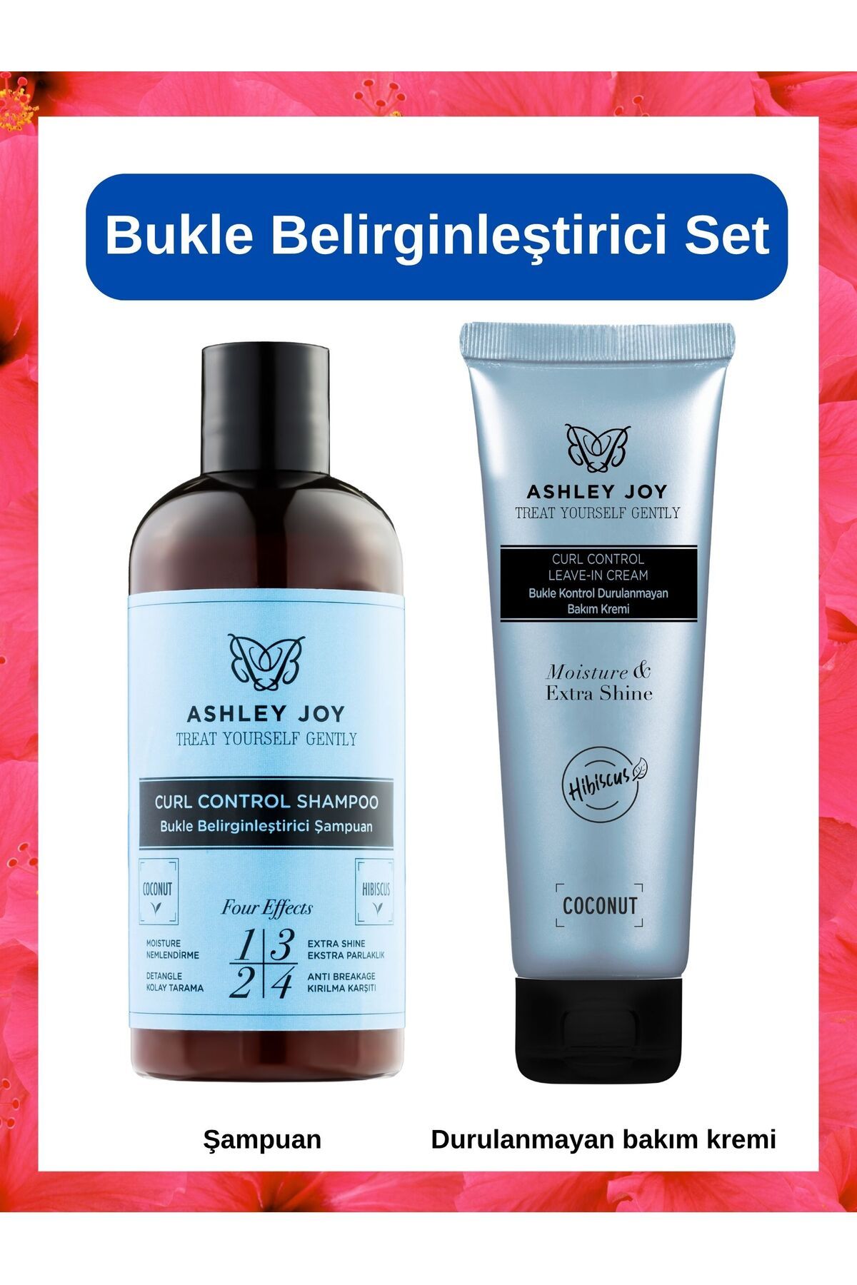 ASHLEY JOY Bukle Kontrol Şampuan ve Durulanmayan Bakım Kremi