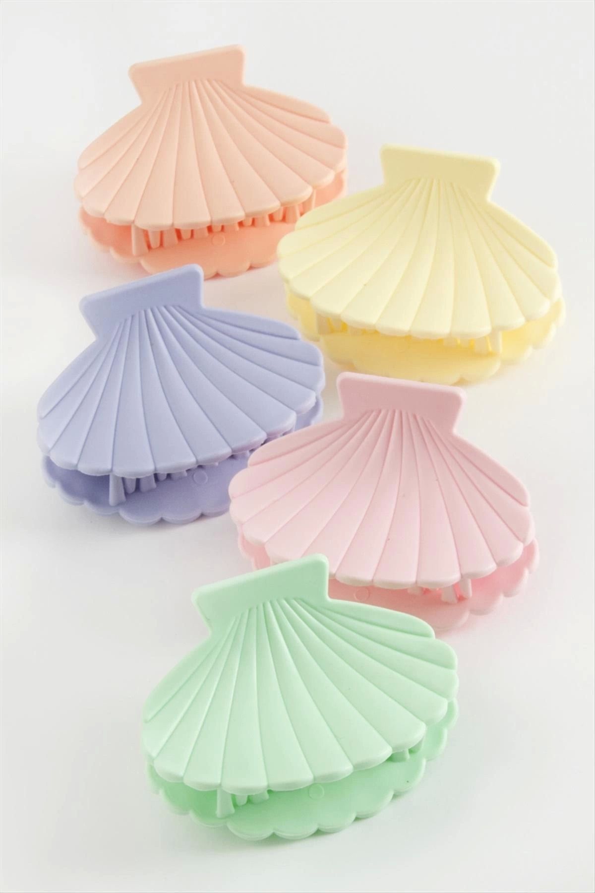 Modafiks İstiridye Renkli Mandal Toka 6 cm