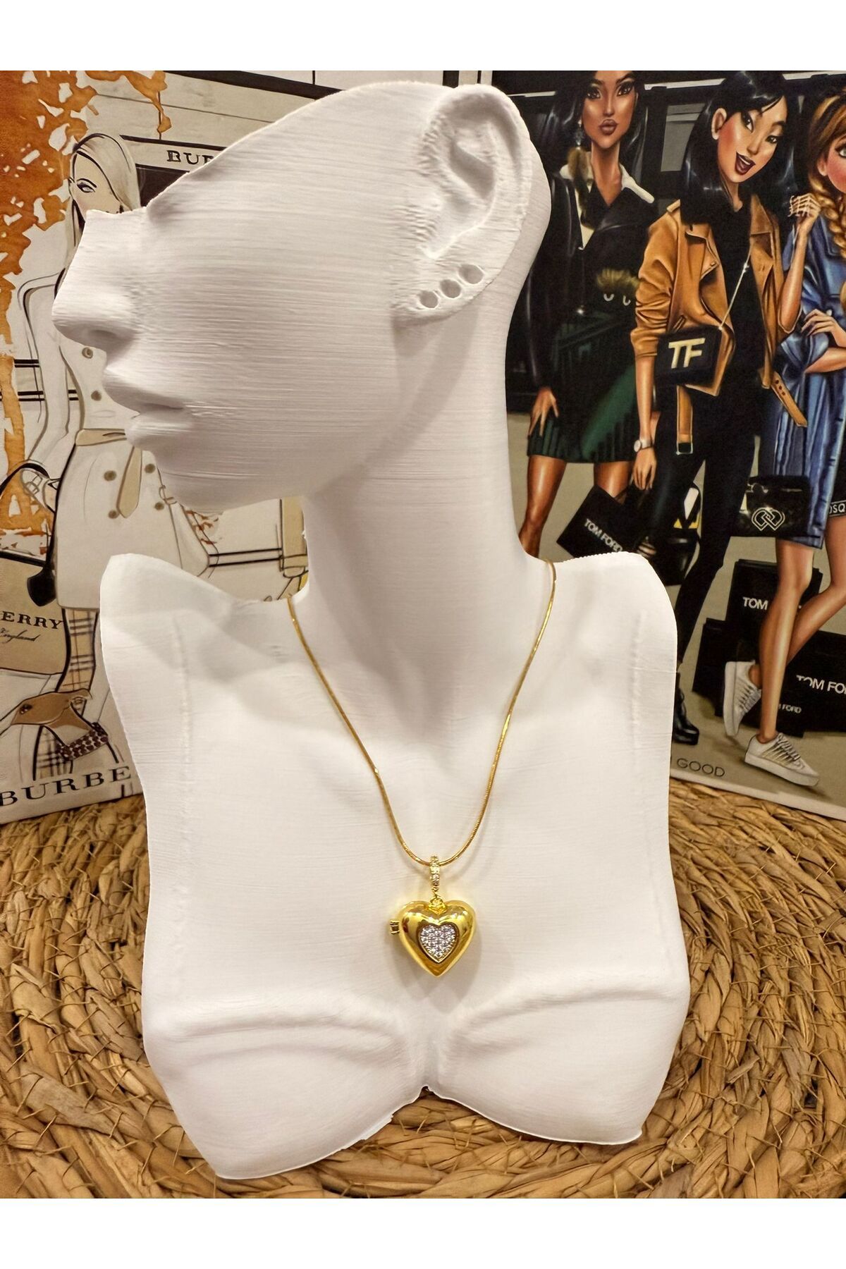 MODA TT Kalpli Gold açılabilir kolye