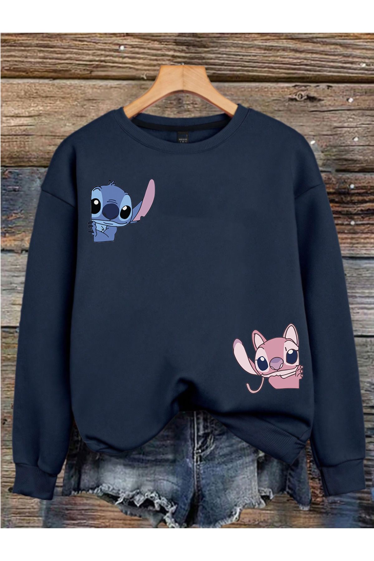 MAGORS SWEET KOALA BASKILI 3 İPLİK BİSİKLET YAKA UZUN KOLLU KADIN SWEATSHIRT