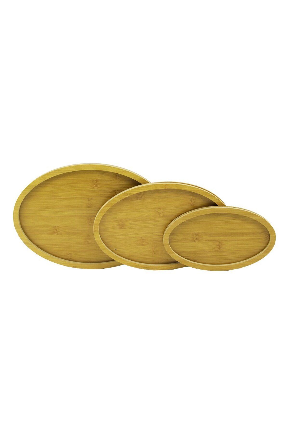 Zayla OVAL - 3LÜ SET AHŞAP MDF SUNUM TEPSİ SETİ 14X23.5CM - 19.5X29.5CM - 23.5X33.5CM (5165)