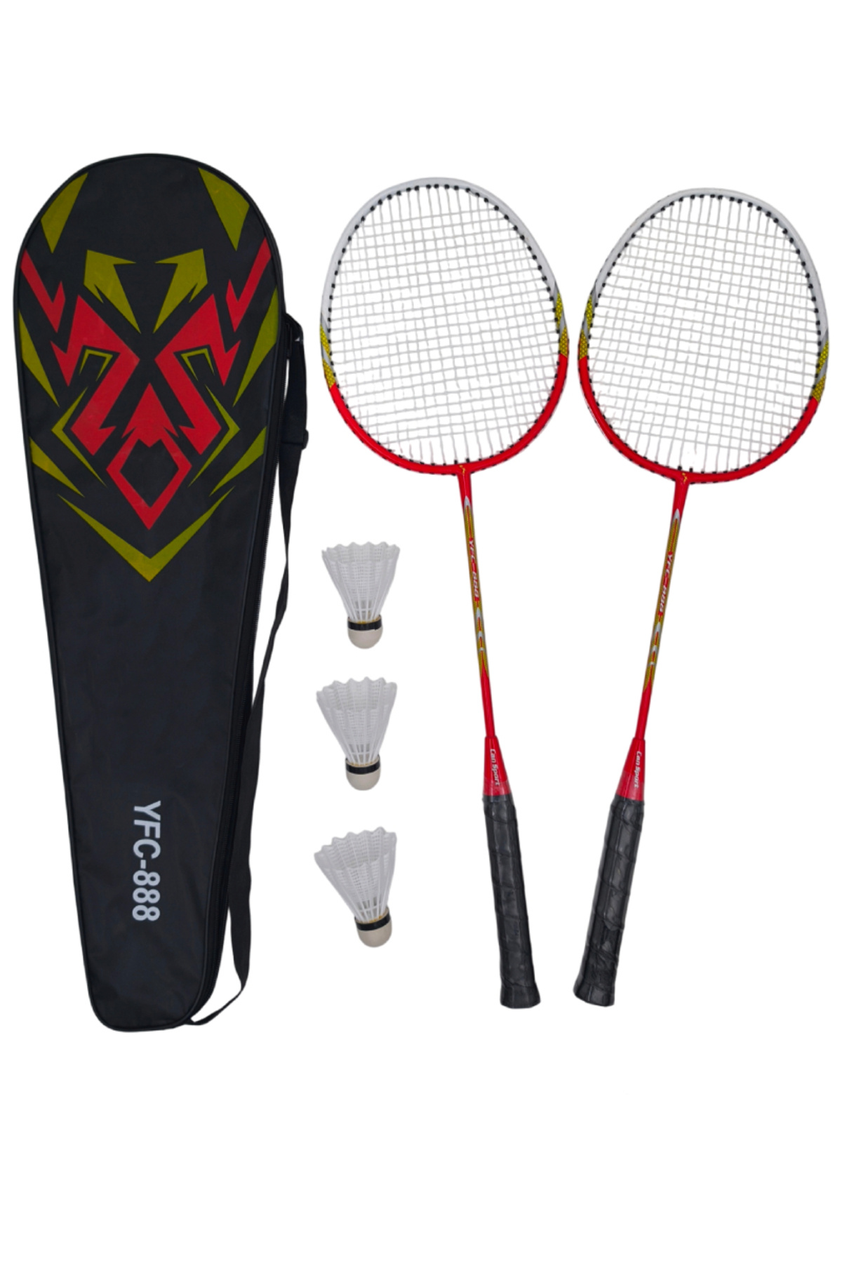 Tosima Tek Parça Badminton Raketi 2 Raket 3 Top Çantalı Set Badminton Seti