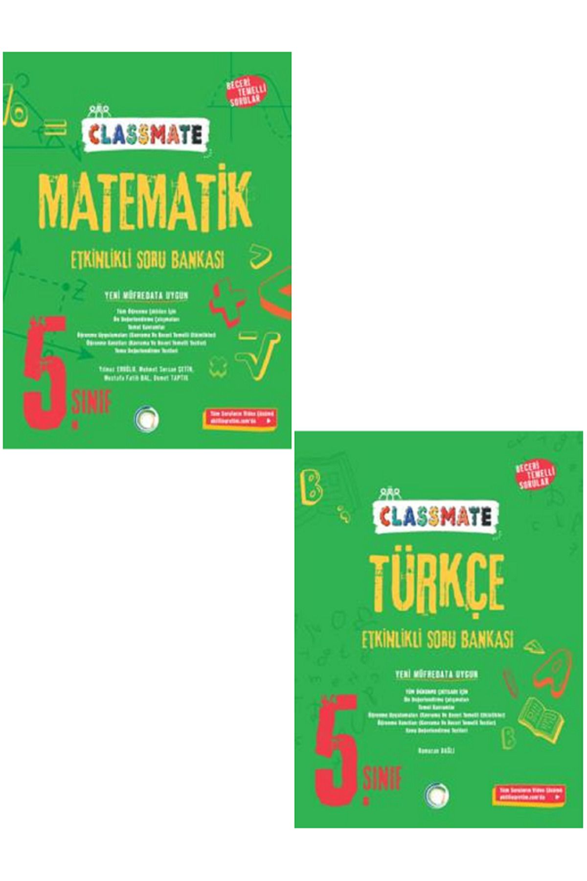 Evrensel İletişim Yayınları 5.Sınıf Okyanus Classmate Matematik + Türkçe Etkinlikli Soru Bankaları / 2 KİTAP / YENİ