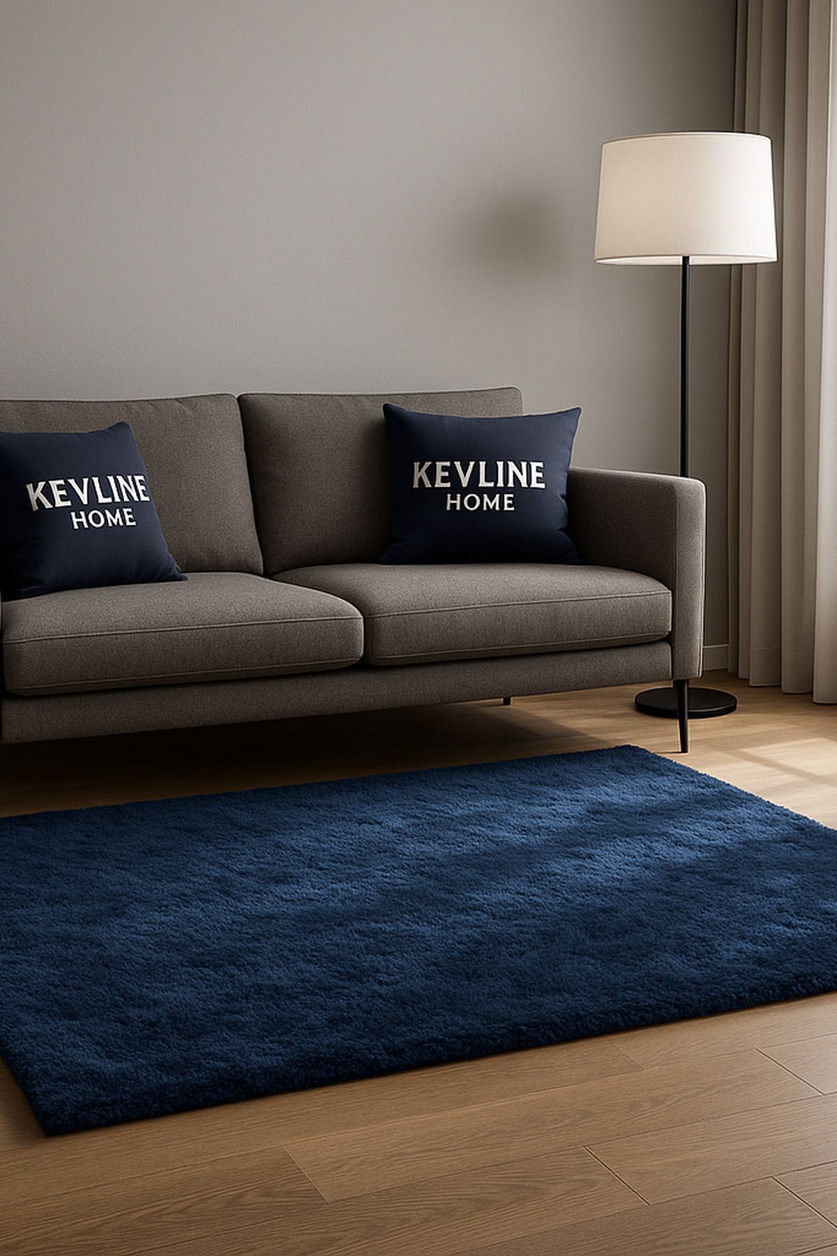 KEVLİNE Kevline Yıkanabilir Kaymaz Taban Halı Puffy Peluş Halı Yolluk