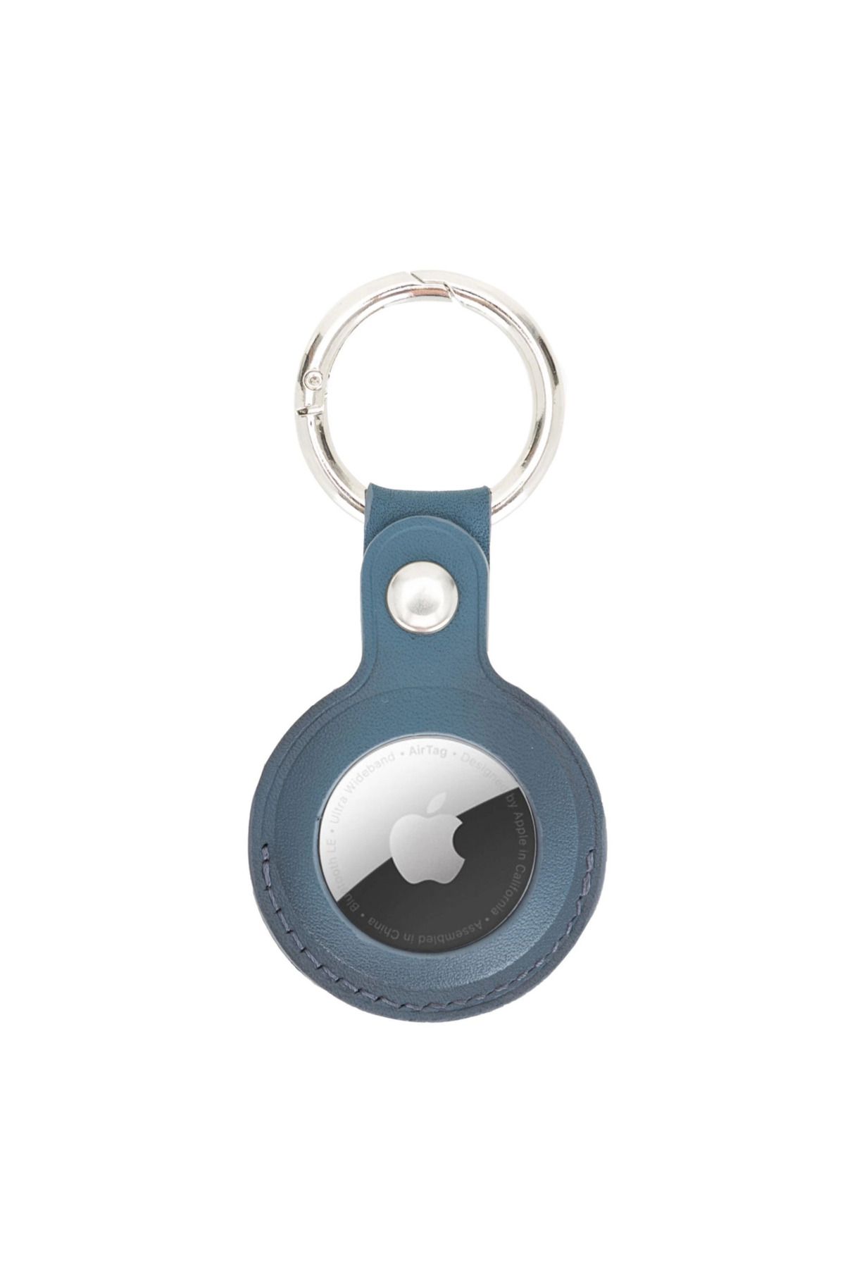Modafiks Apple AirTag Uyumlu Deri Anahtarlık, BRN4EF Mavi