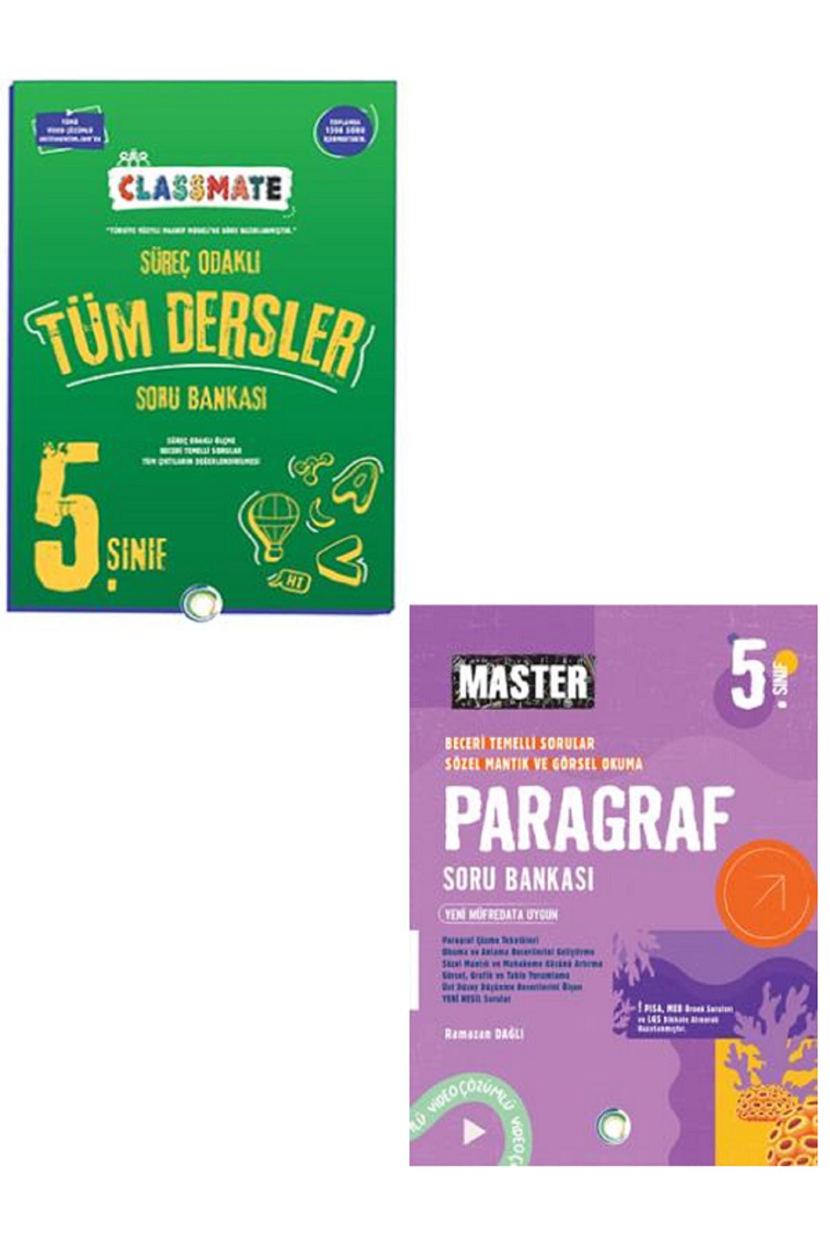 Evrensel İletişim Yayınları 5.Sınıf Okyanus Classmate Tüm Dersler Soru Bankası + 5.Sınıf Okyanus Master Paragraf Soru Bankası
