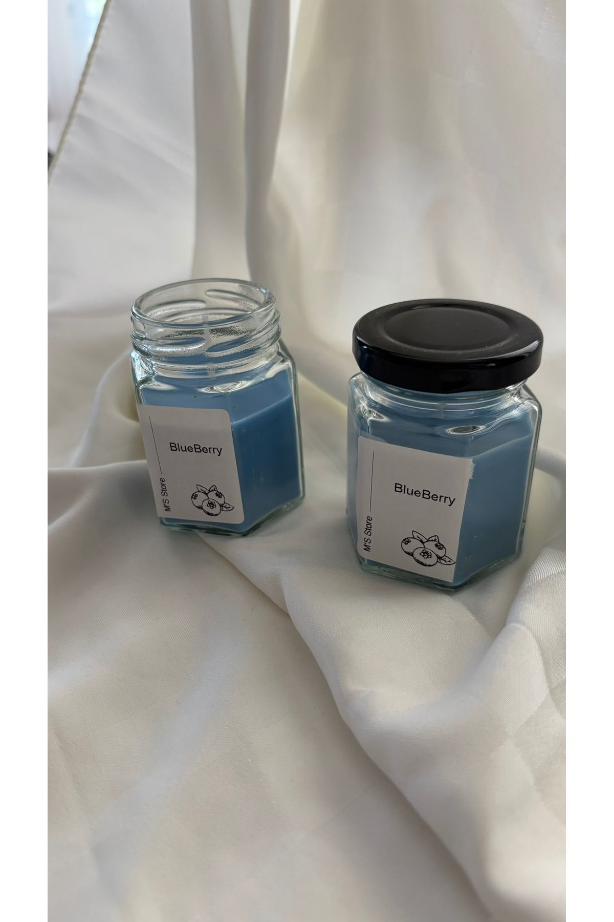 Artiscent Blueberry Kokulu El Yapımı 2'li Cam Kavanoz Mum | Ferahlatıcı Yaban Mersini Aromasıyla Özel Tasarım