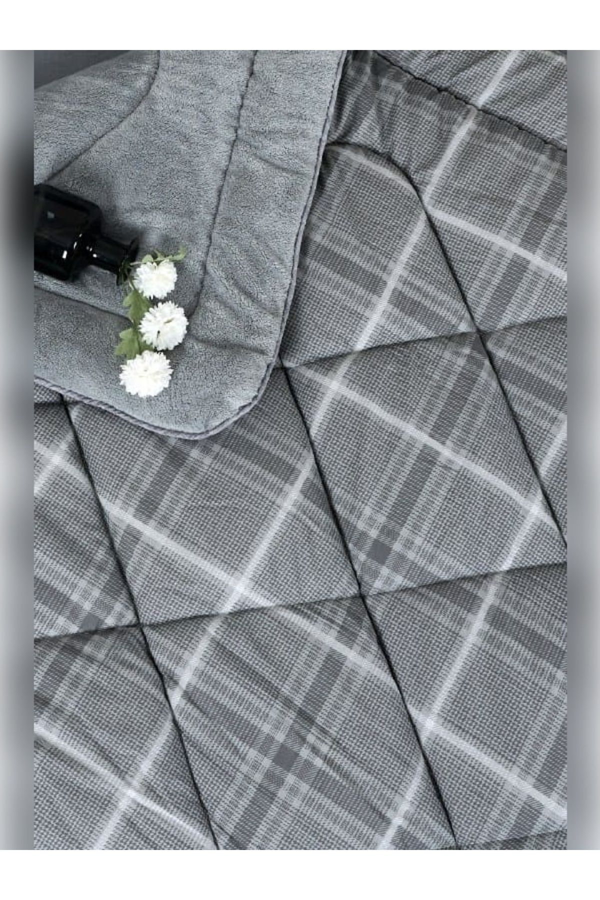 Sudemhome-Double Welsoft Sleeping Set Double Sided Wellsoft Fluffy Fleece Quilt and Battal Fitted Sheet 3