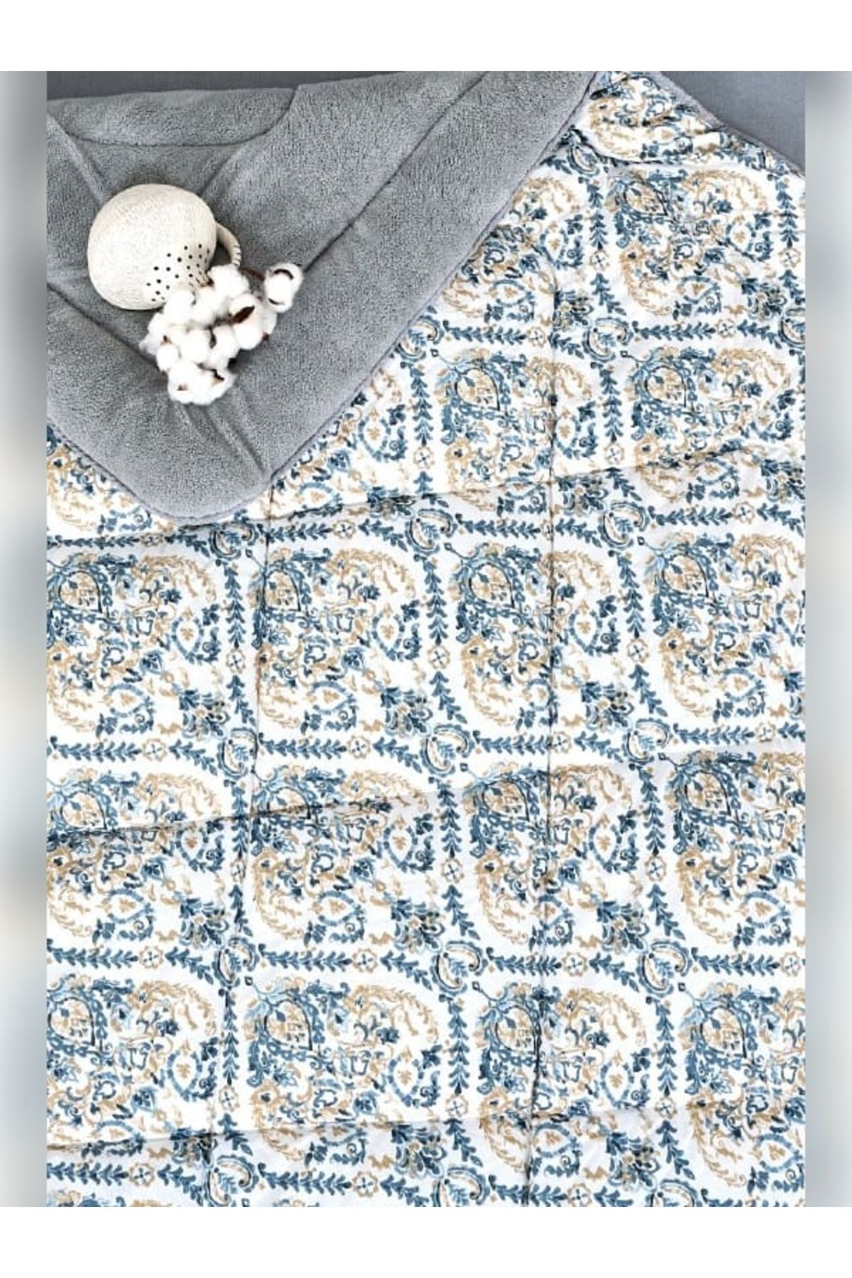 Sudemhome-Double Welsoft Sleeping Set Double Sided Wellsoft Fluffy Fleece Quilt and Battal Fitted Sheet 3