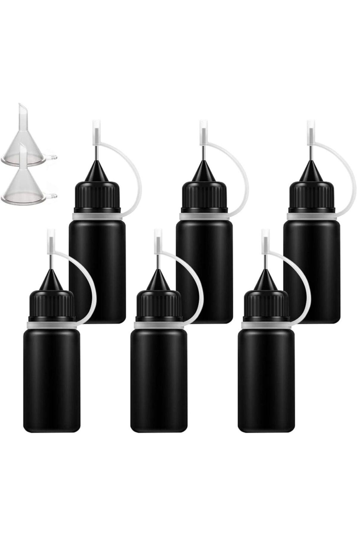 Choice-Plastic 10ml black 5pcs 10mL-120 mL Empty Needle Tip Glue Bottle With Black Cap DIY Quilling Tool Li 1