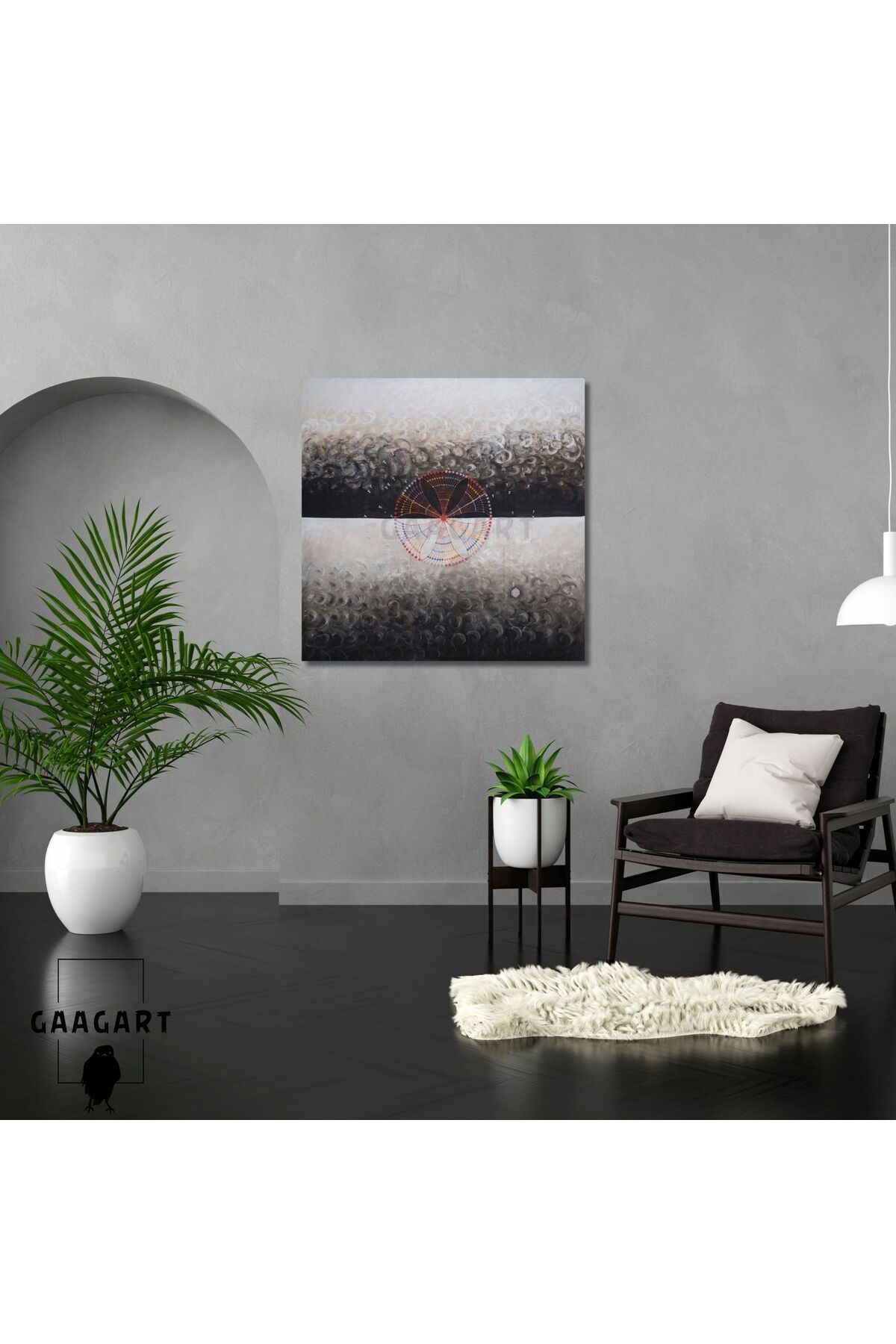 GAAGART Kare Kanvas Tablo Ünlü Eserler Hilma Klint The Swan No 10