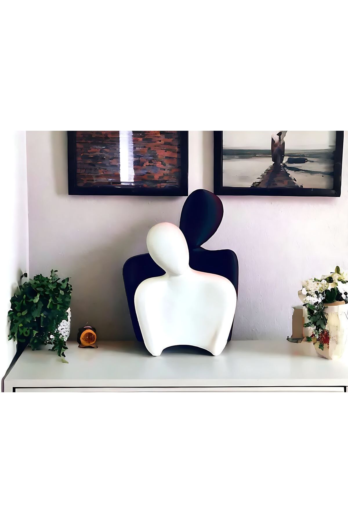 BaBaWoSs Aşıklar - Modern Dekoratif Heykel Kaliteli Baskı 20 Cm