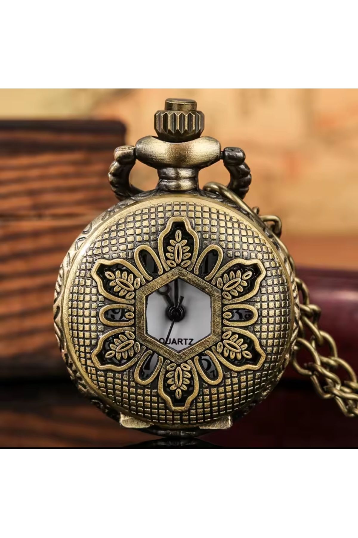 Wolawood Nostaljik Köstekli Cep Saati Metal Zincirli Saat Antik Osmanlı Tarzı Özel Retro Hediyelik Koleksiyon