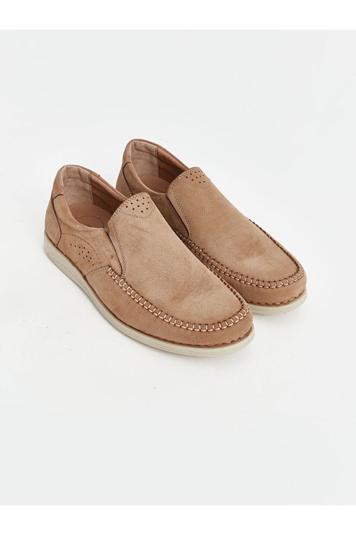 LC Waikiki Kahverengi Hakiki Deri Erkek Loafer Ayakkabı