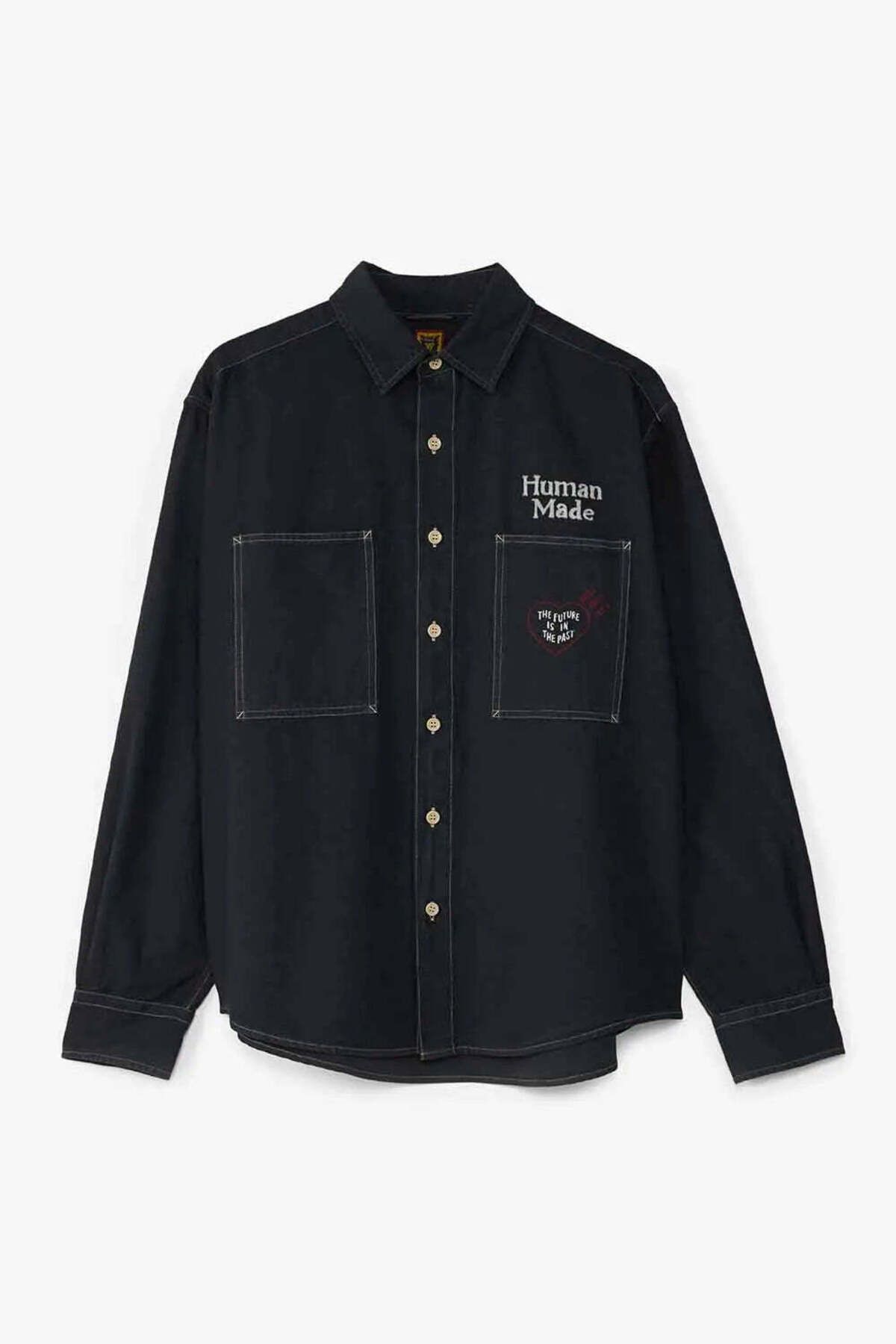 American Rag Cie 100% Pamuk Siyah Stitch Work Shirt – Tam Bedene Uygun ve Makinede Yıkanabilir