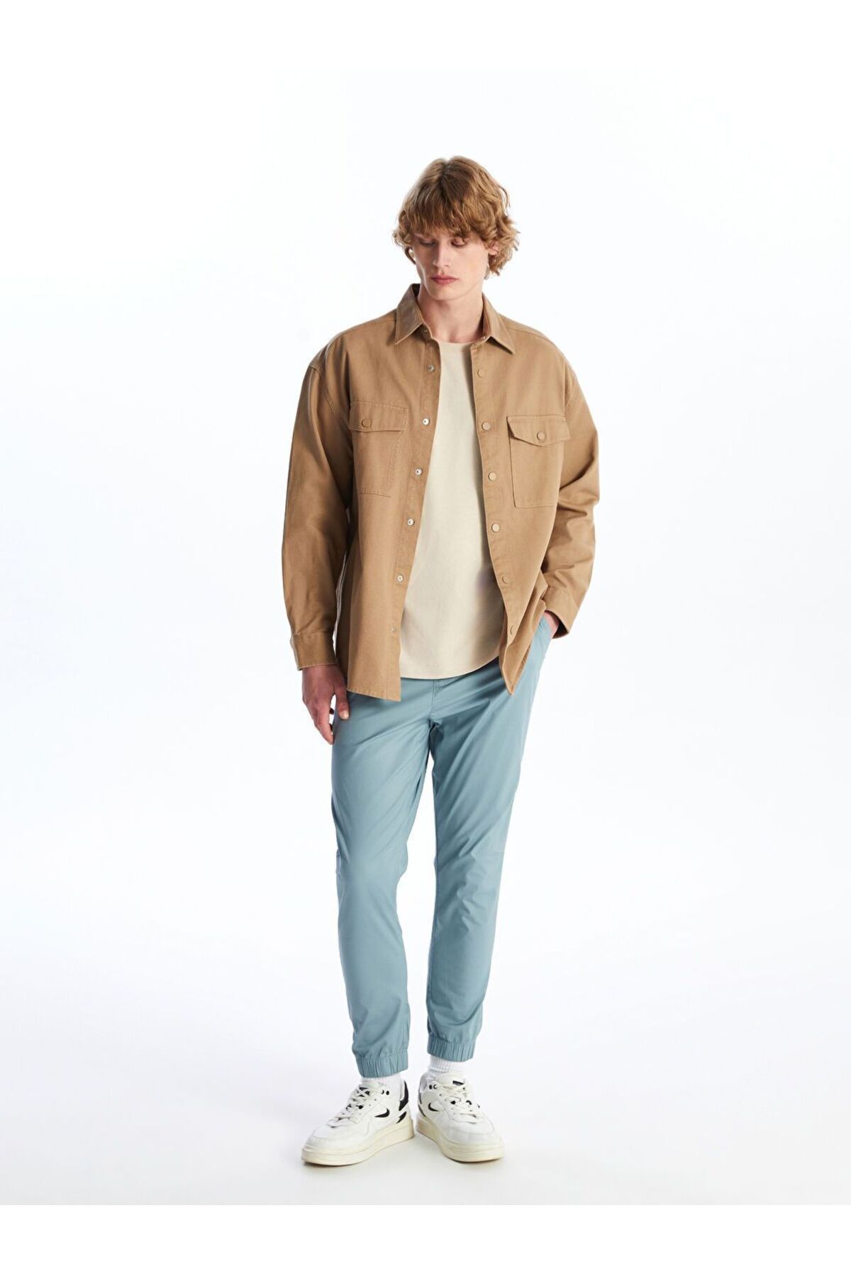 LC Waikiki Mavi Standart Kalıp Gabardin Erkek Jogger Pantolon