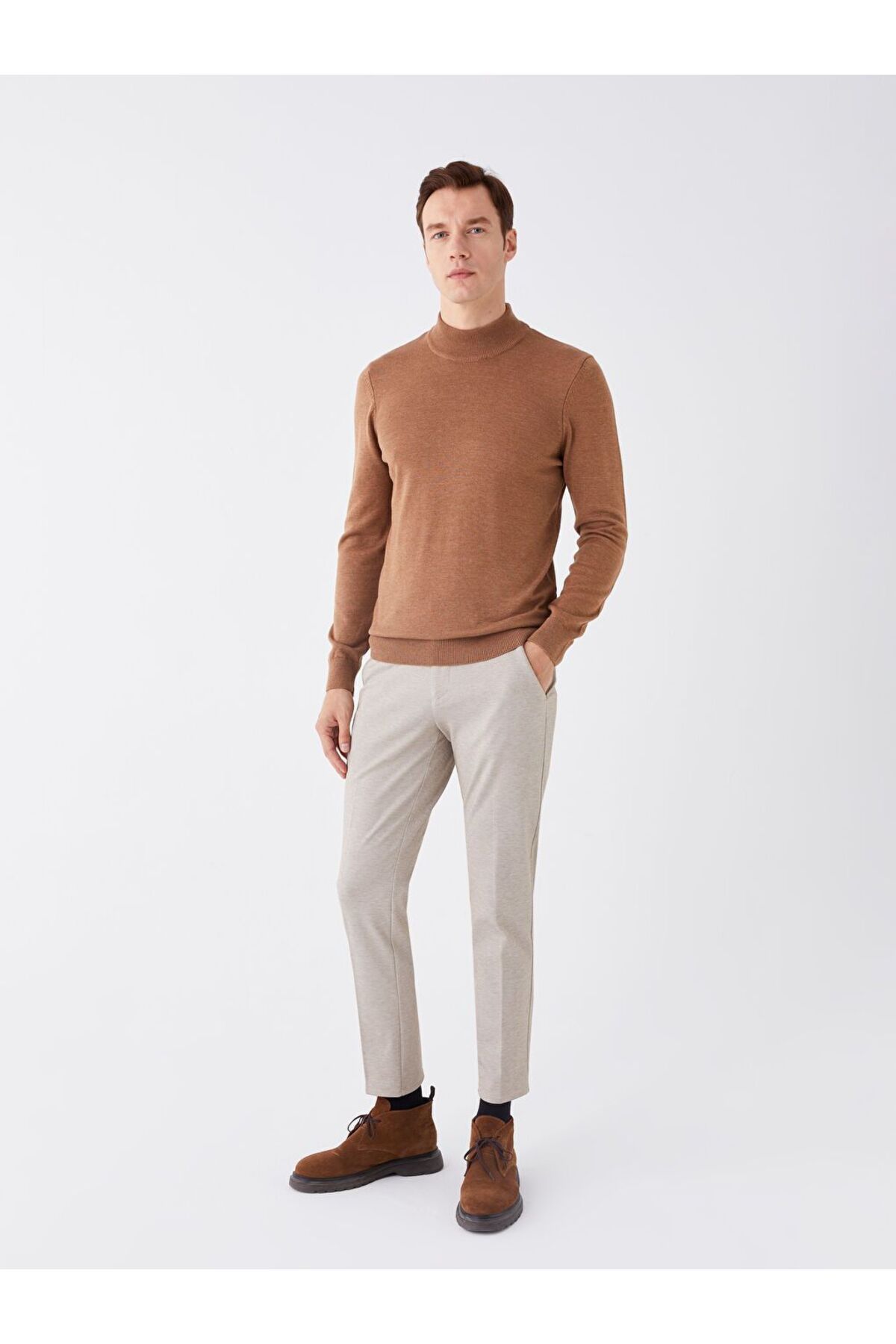 LC Waikiki Bej Dar Kalıp Erkek Chino Pantolon