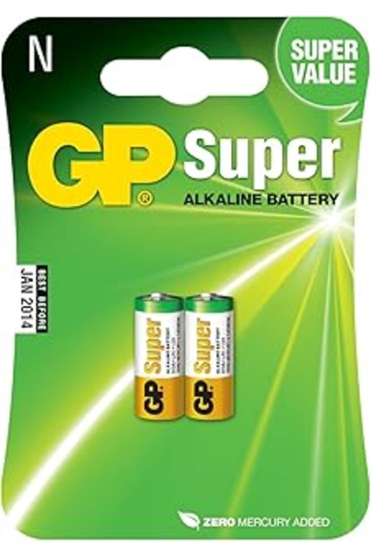 Roses Store Gp Batteries Gp910A Süper Alkalin Lr1/N/910A Boy Yarım Kalem Pil, 1.5 Volt, 2'Li Kart