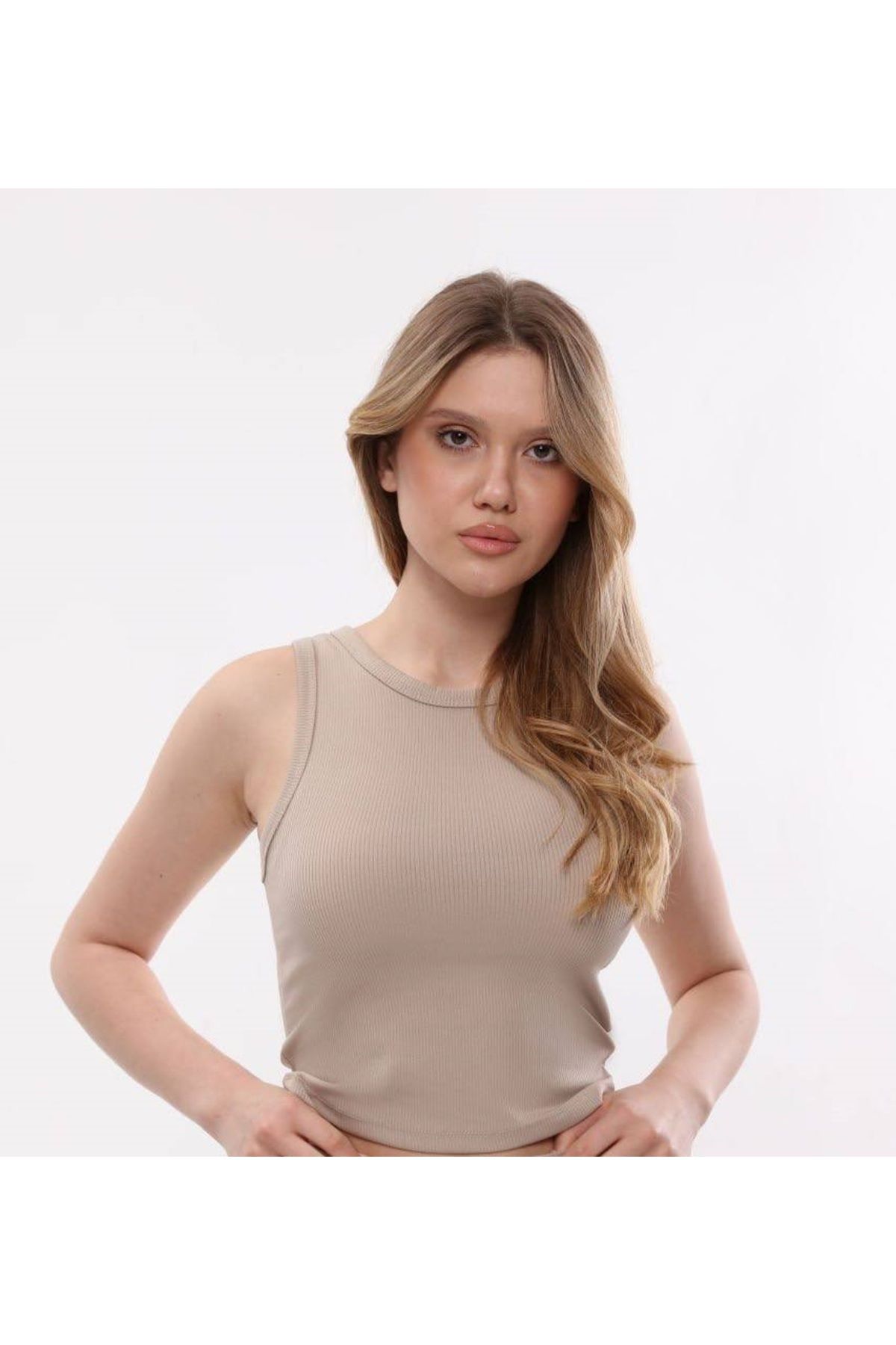 Ozy Fashion Fitilli Askılı Basic Uzun Atlet