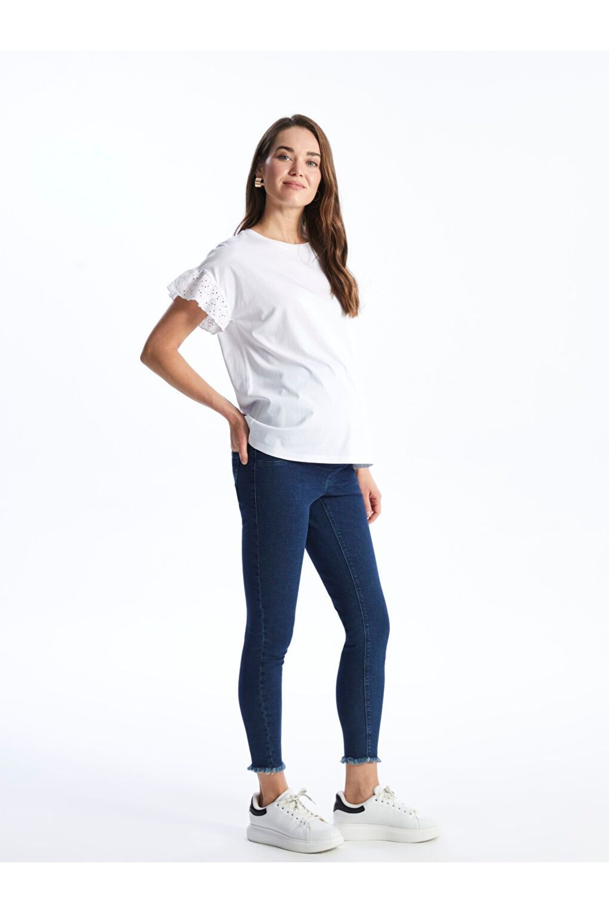 LC Waikiki Indigo Karın Panelli Mercury Skinny Fit Hamile Jean Pantolon