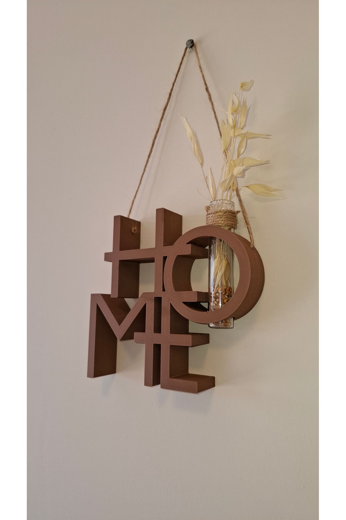 Home Duvar / Masa Süsü Dekoratif Home Yazısı (cam tüplü)