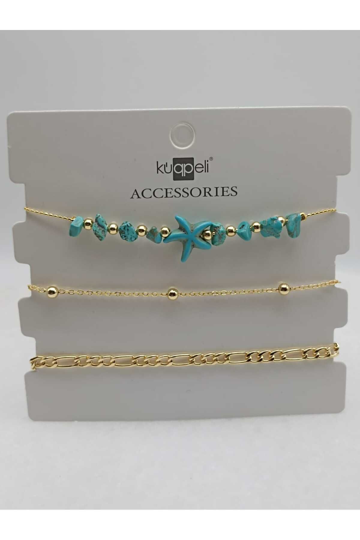 TLSMACCESORIES BİLEKLİK 3LÜ GOLD