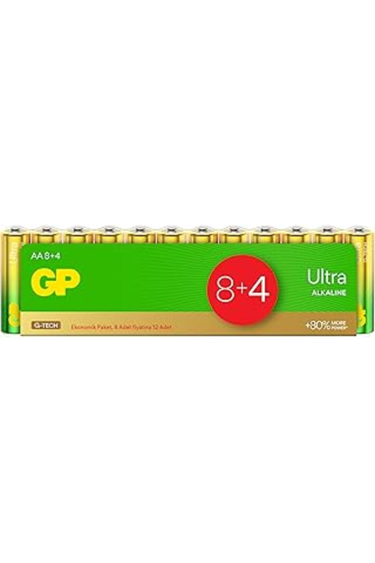 Pazarcan Gp Batteries G-Tech Ultra Alkalin Kalem Lr6 - Aa Boy 1.5V Pil 12'Li Shrink
