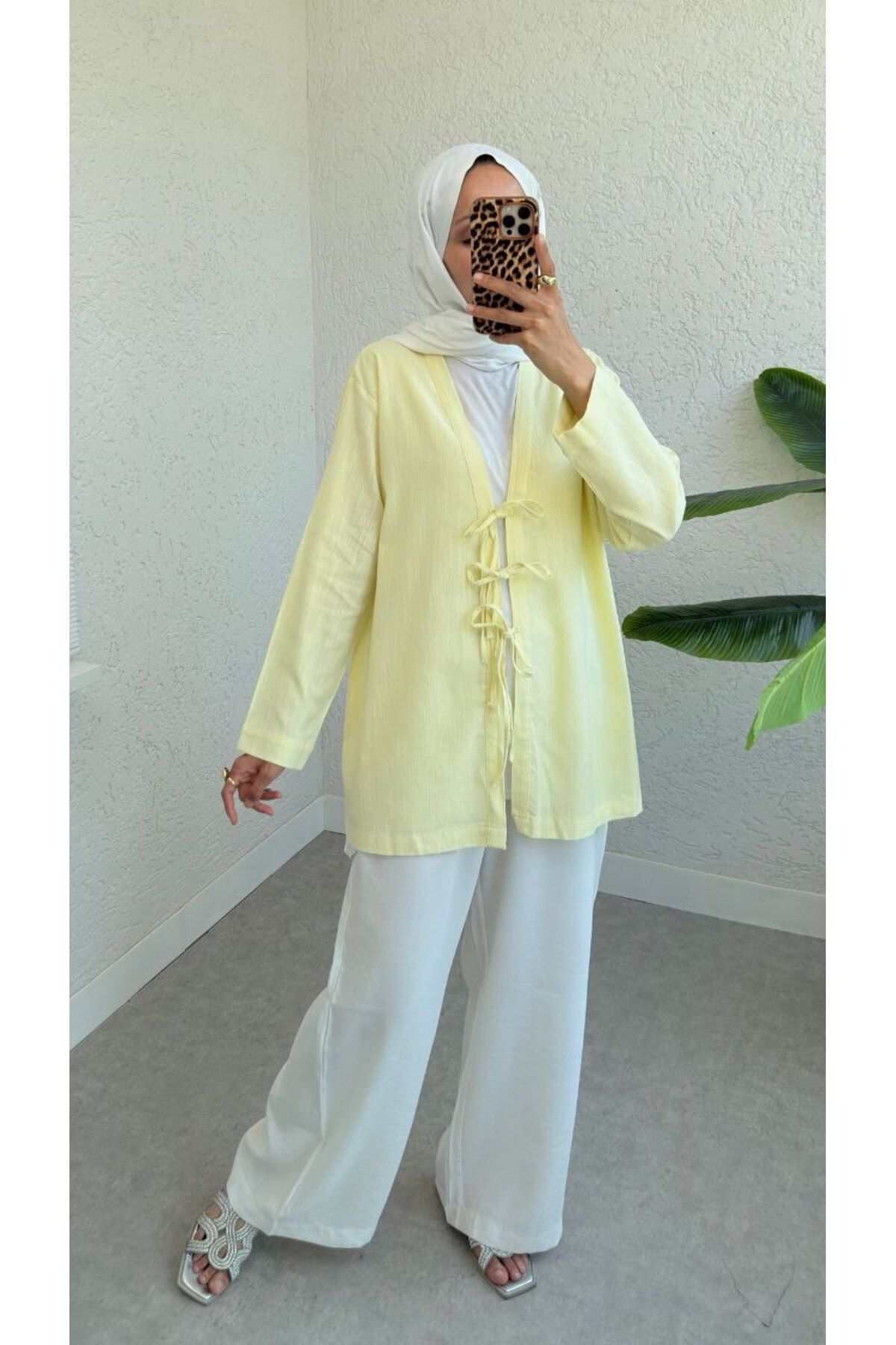 BisuModa KİMONO BAĞLAMALI TECEL KUMAŞ