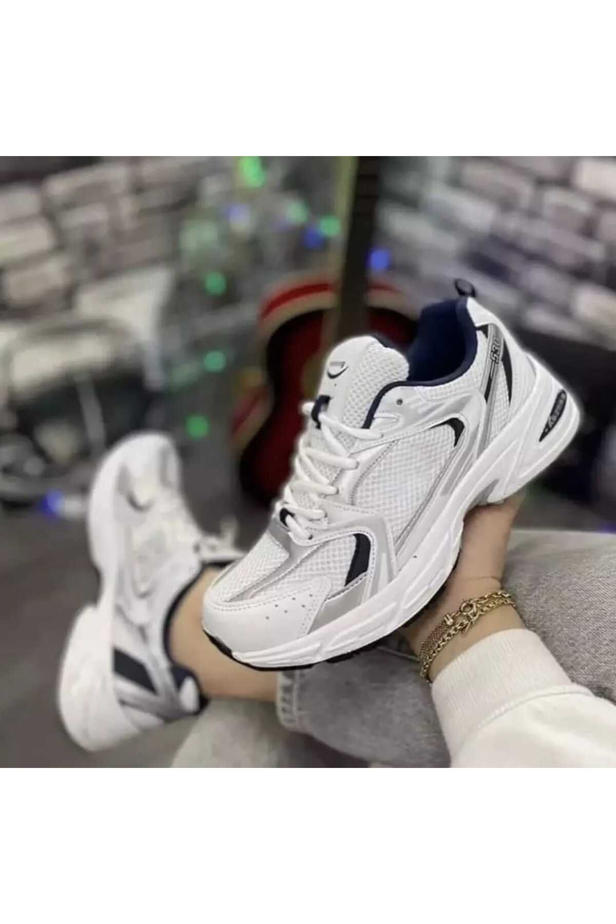 Noyfa taban kalın yürüyüş ayakkabısı bez sneaker yazlık sneaker